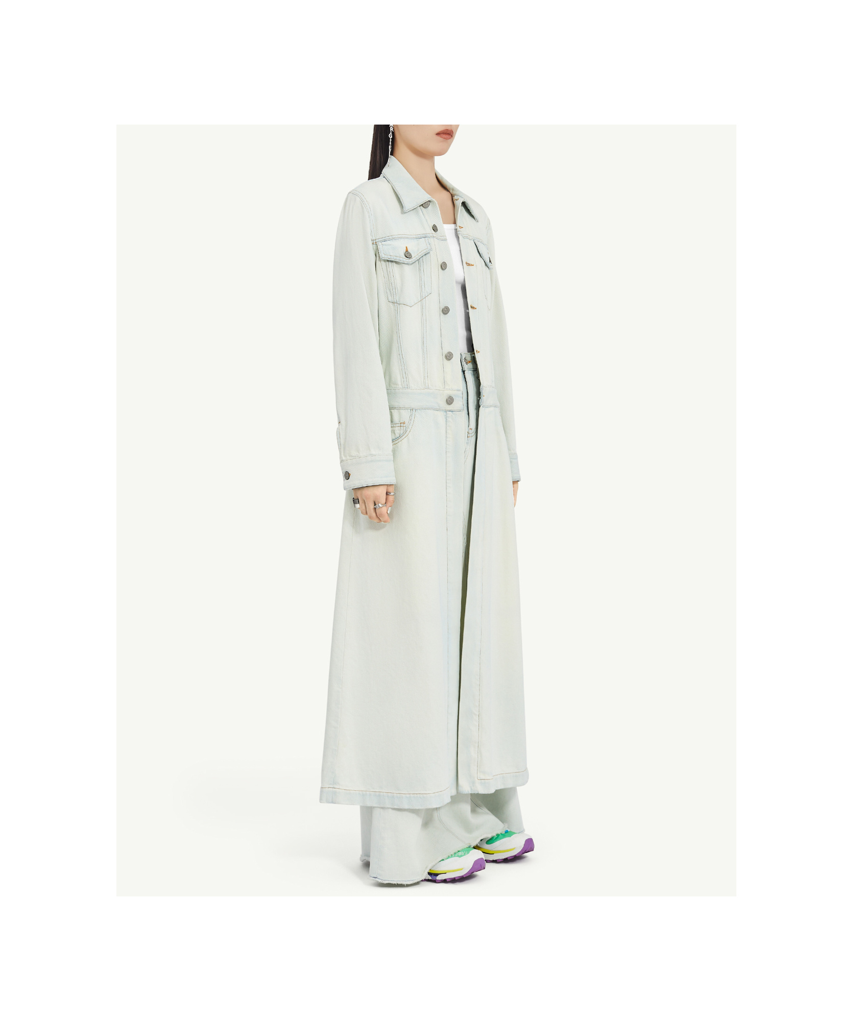 MM6 MAISON MARGIELA LIGHTWEIGHT LONG DENIM COAT