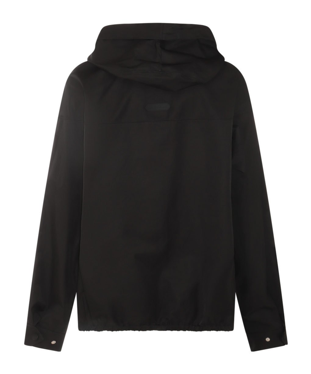 Lanvin Zip-up Hooded Jacket In Black