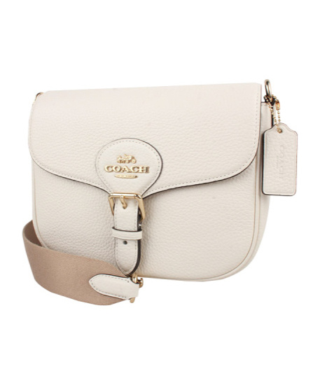 Coach Amelia Saddle Shoulder Bag In White