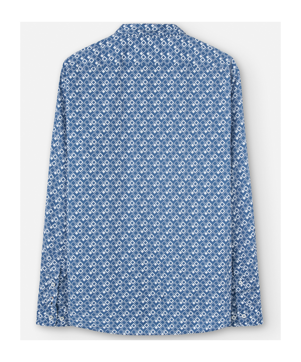 Hugo Boss Liam Geometric-pattern Shirt In Blue