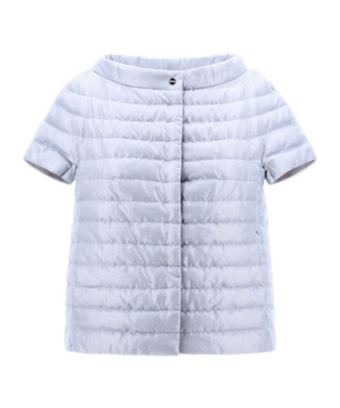Herno Metallic Effect Cape In Blue