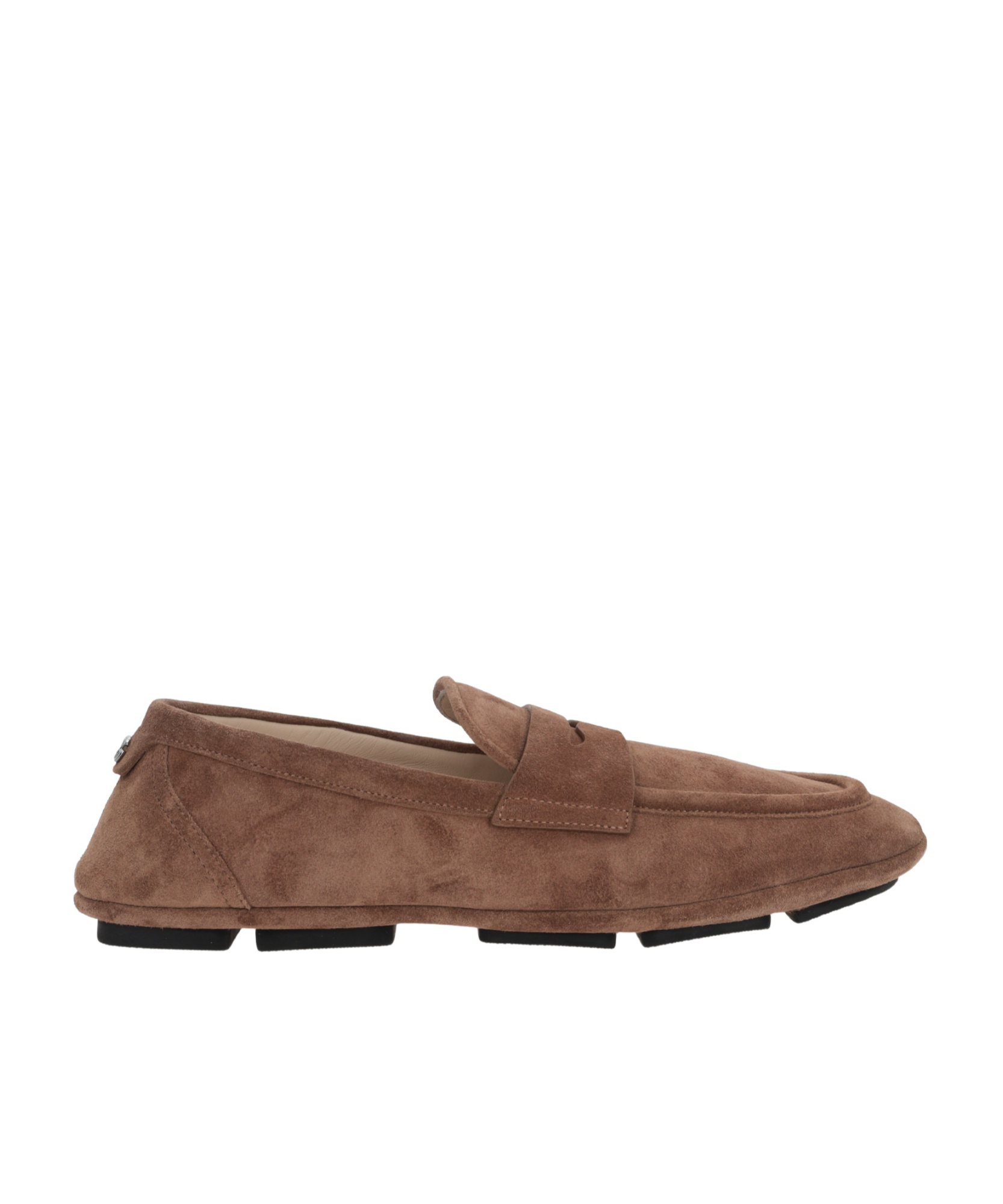 Dolce & Gabbana Calf Suede Driver Shoe In Brown