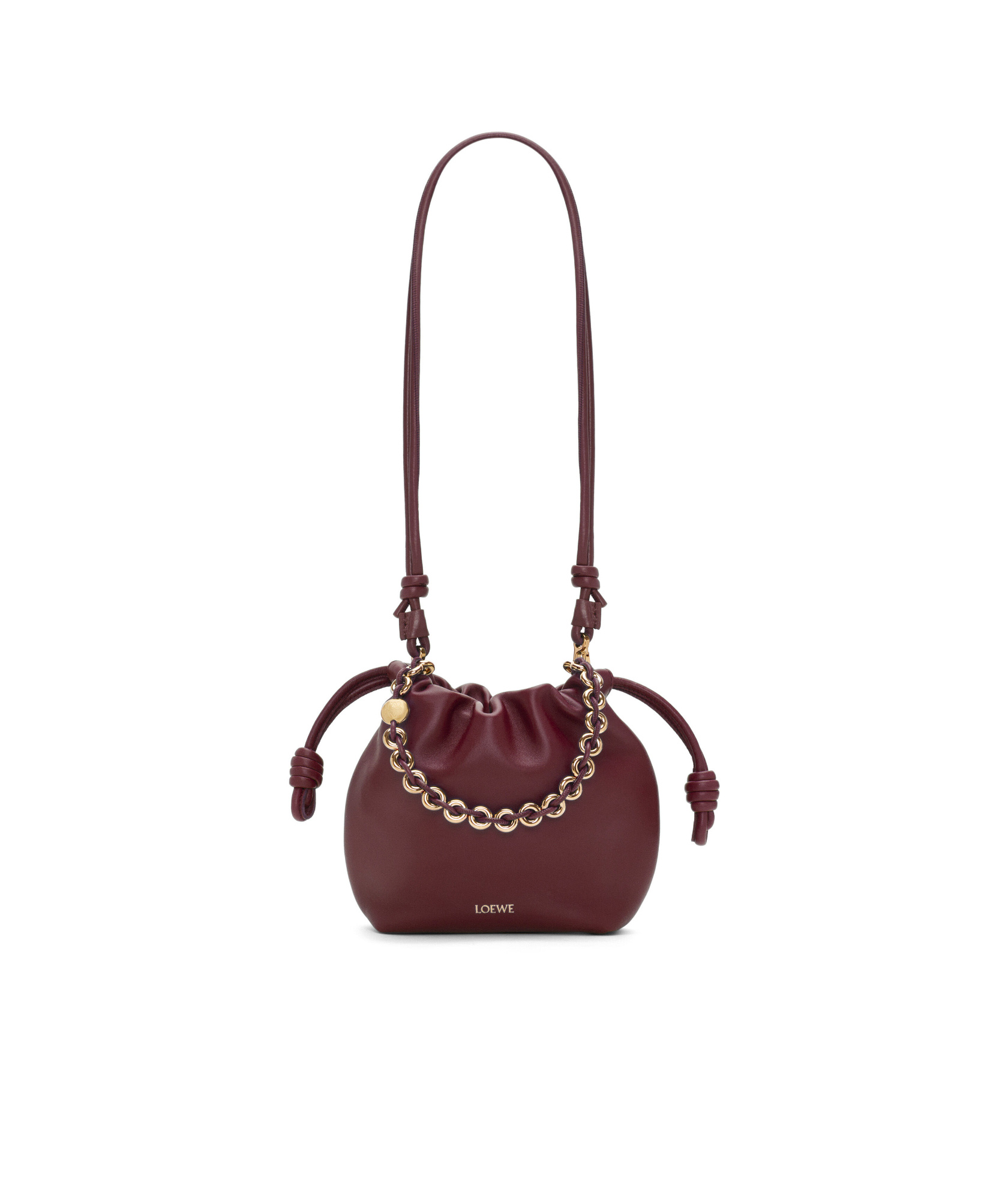 Loewe Mini Flamenco Purse Bag In Mellow Nappa Lambskin In Red