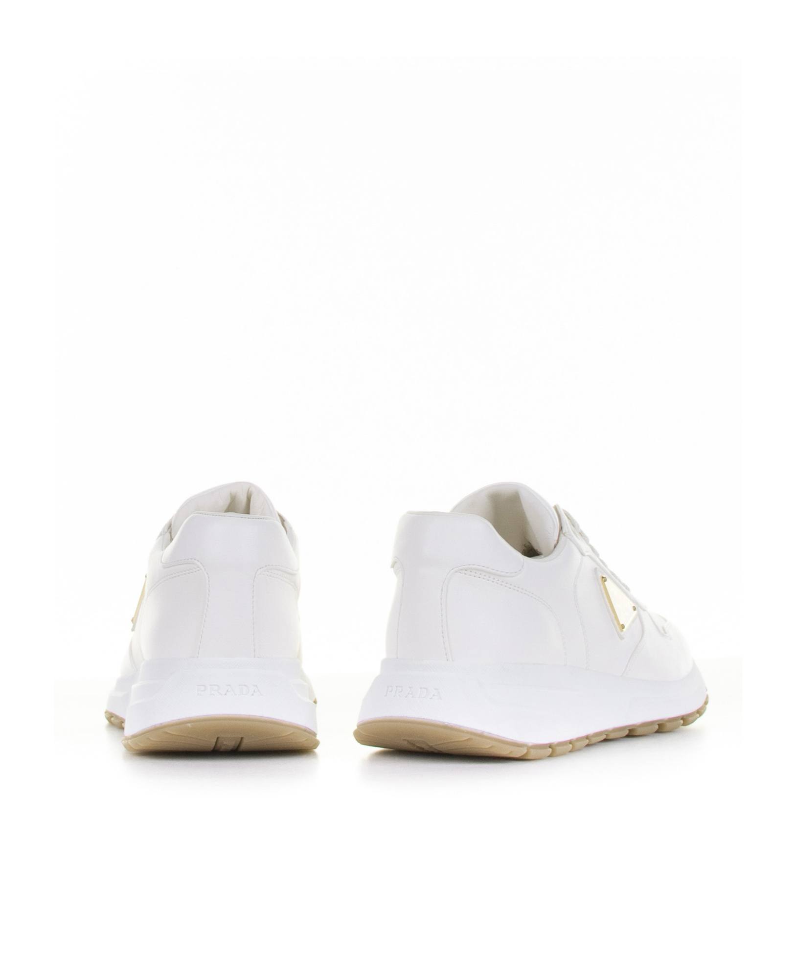 Prada Prax01 Logo Sneakers In Nude