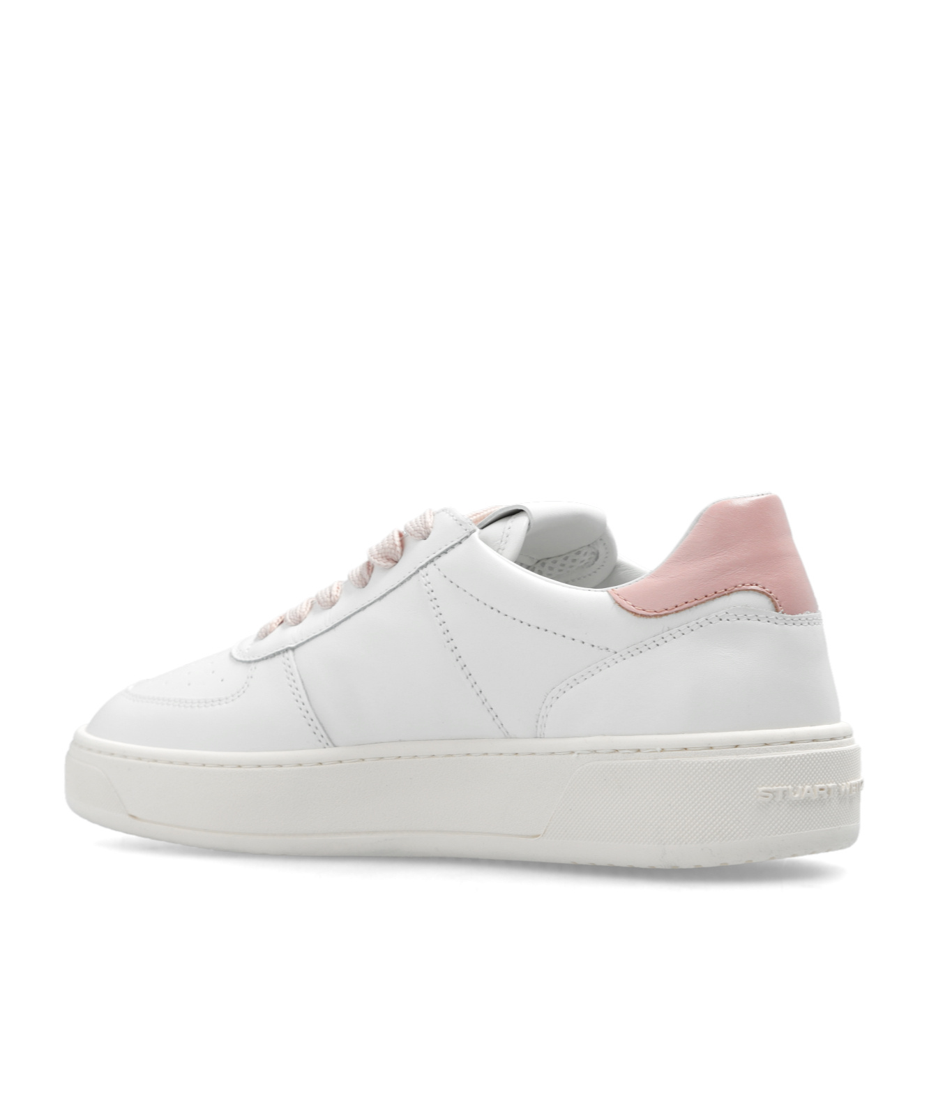 Stuart Weitzman Lace-up Low-cut Casual Shoes In White