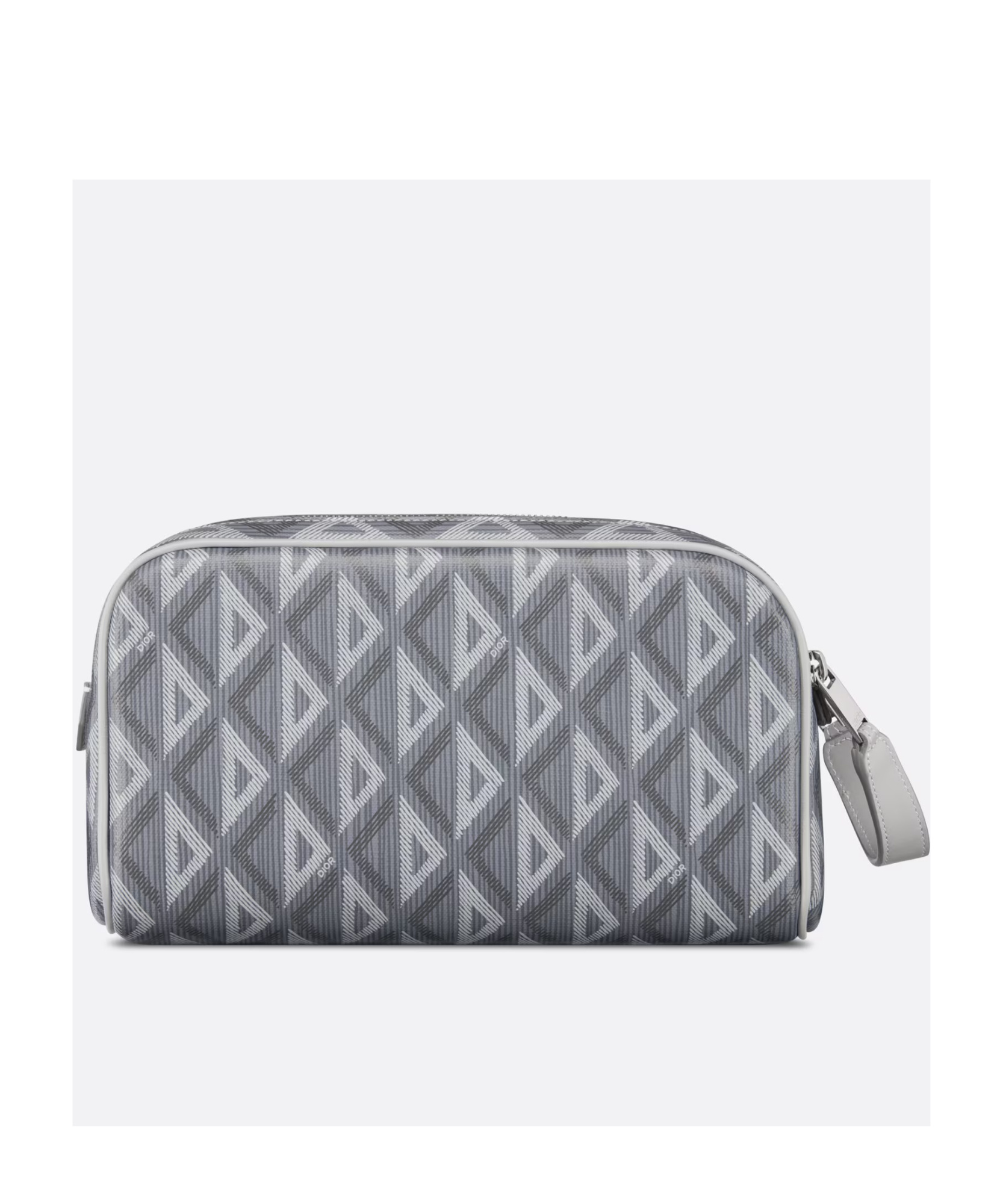 Dior Cd Diamond Pattern Jacquard Toilet Bag In Gray