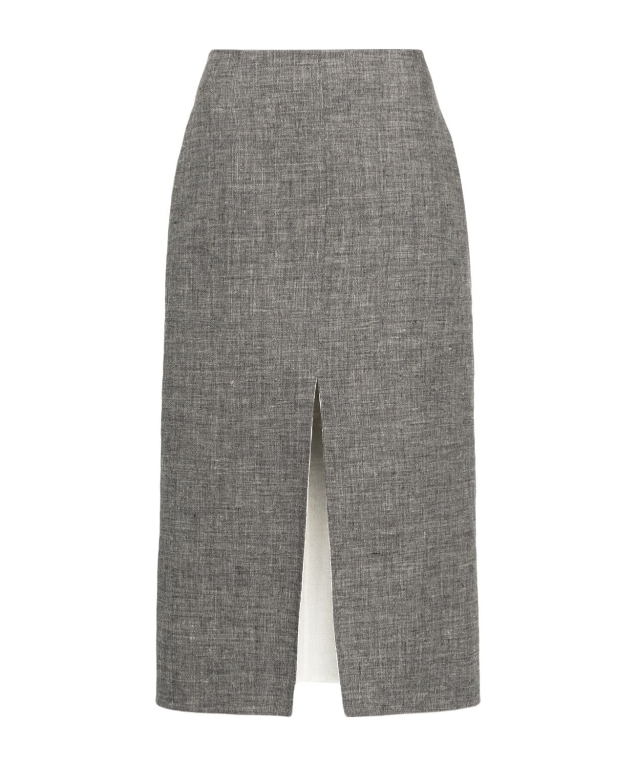 Shop Fabiana Filippi Mixed-color Pencil Skirt In Gray