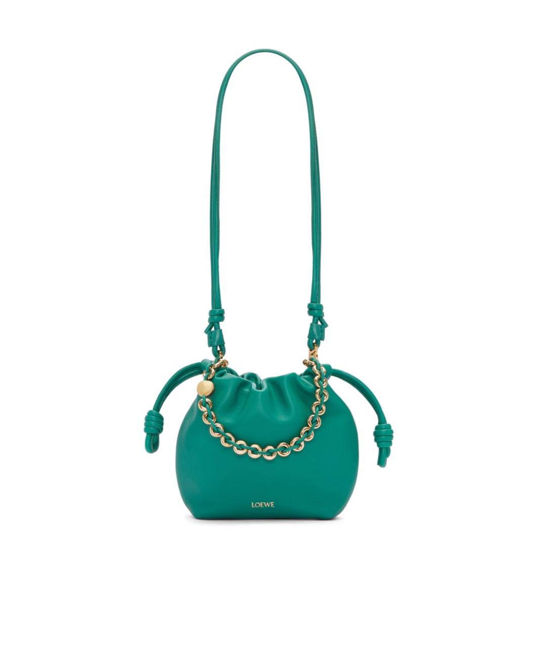 Loewe Womens Emerald Green Flamenco Leather Purse In Green