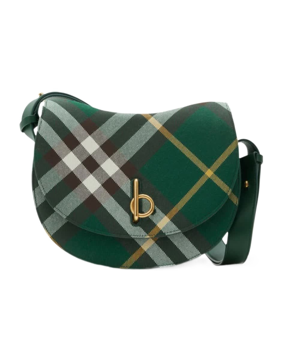 Burberry Medium Rocking Horse Leather Bag In Green
