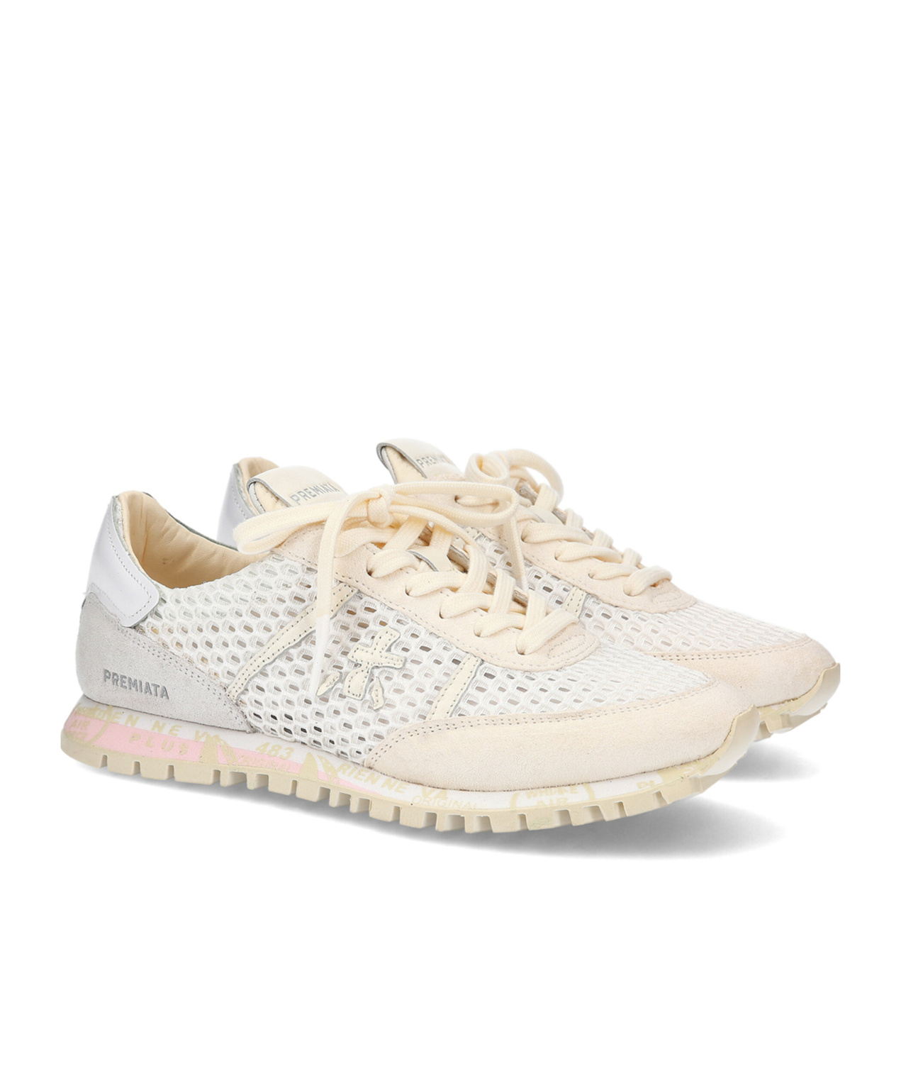 Premiata Sean Logo Low-top Sneakers In White
