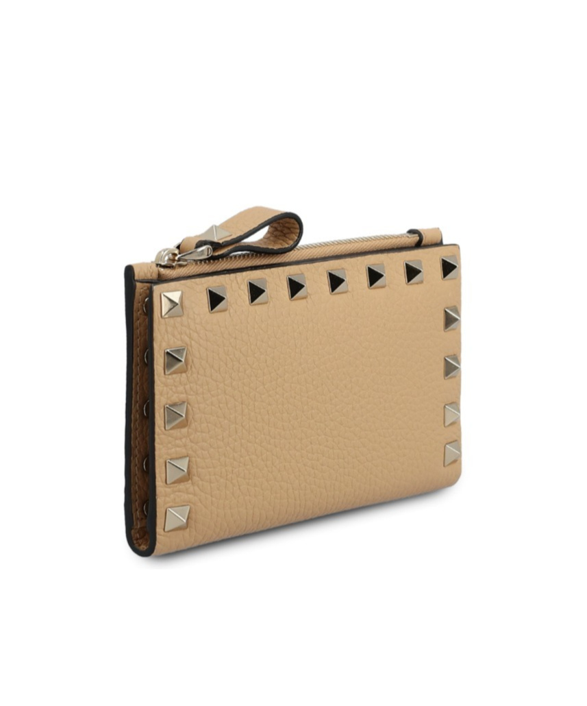 VALENTINO GARAVANI ROCKSTUD LEATHER WALLET