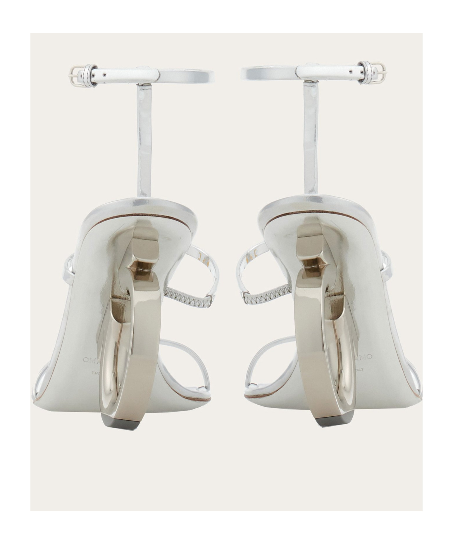 Shop Ferragamo Salvatore Square Toe Heeled Sandals In White