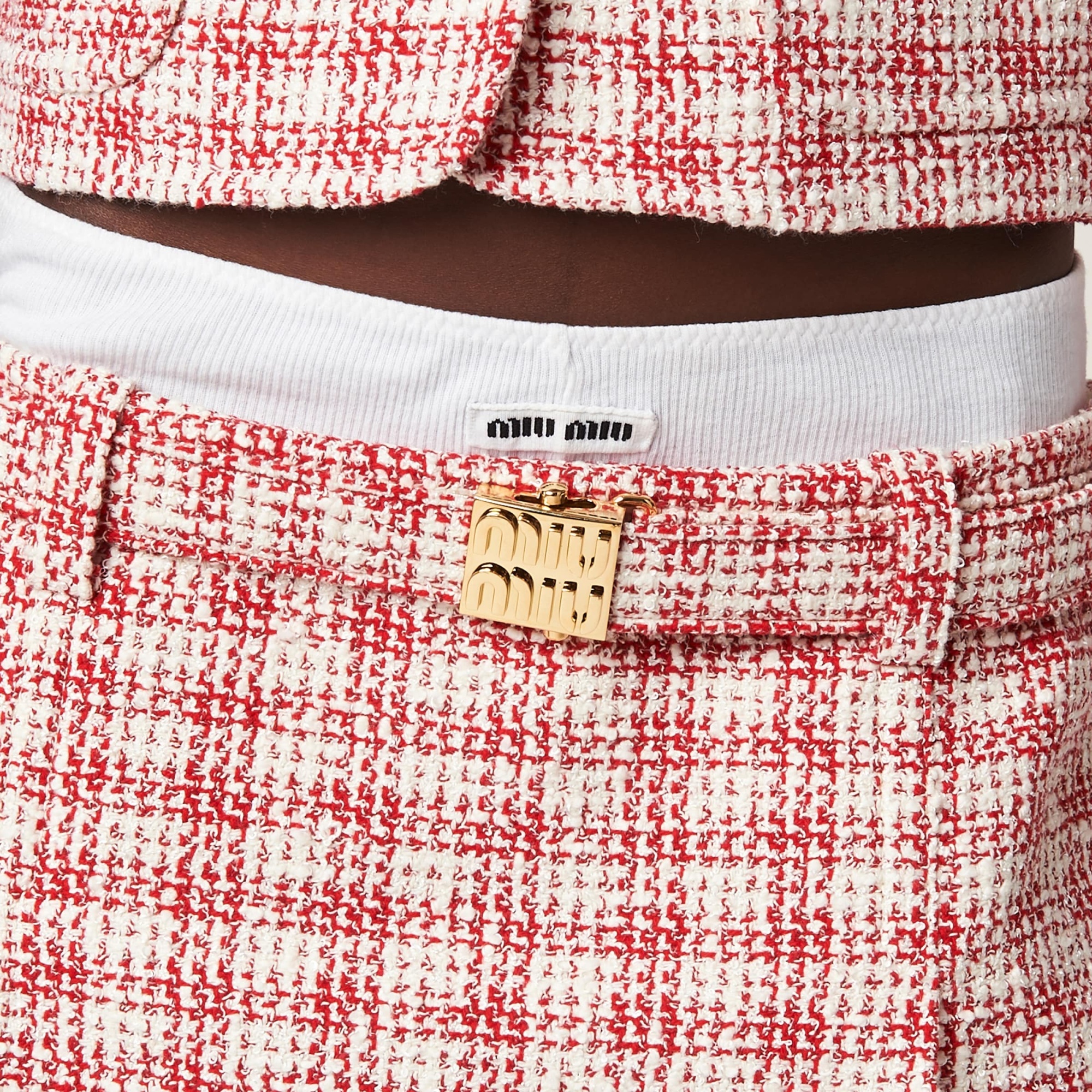 MIU MIU PLAID MINISKIRT