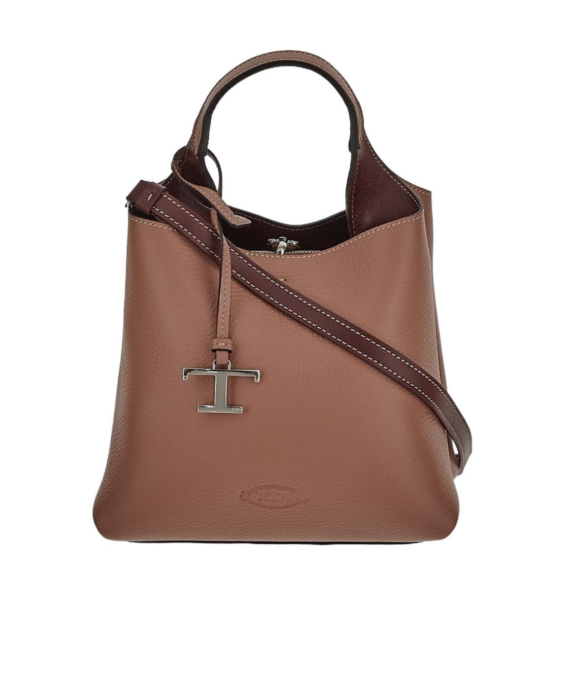 Tod's Logo-debossed Tote Bag In Brown