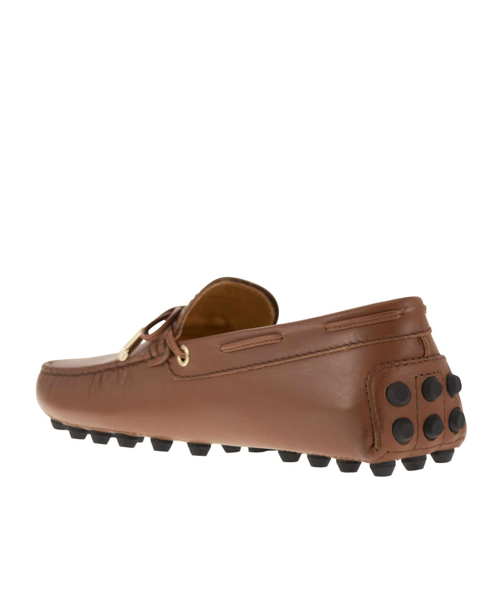 Tod's Brown Smooth Leather Loafers In Brown