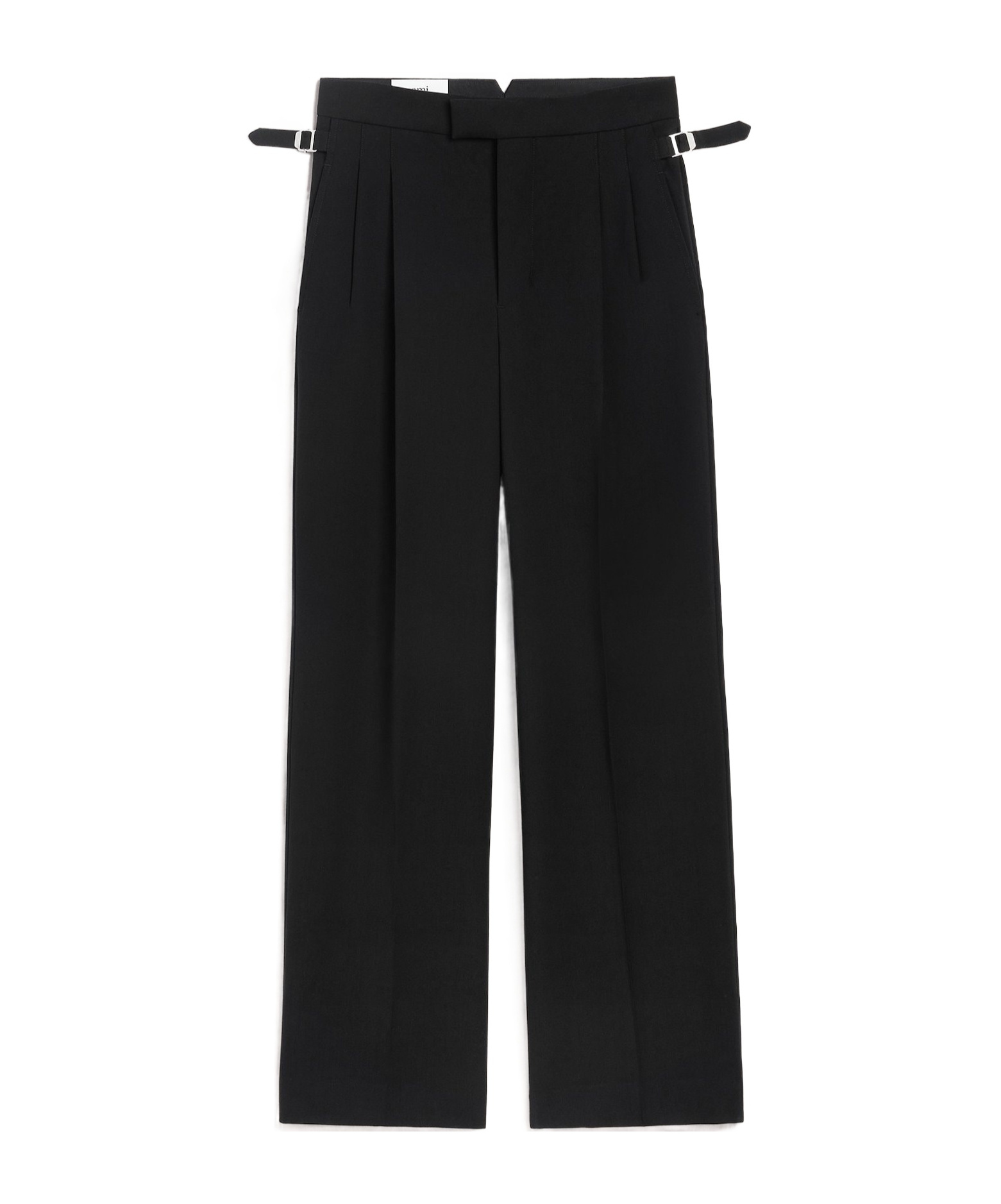 AMI ALEXANDRE MATTIUSSI AMI PARIS HIGH WAIST STRAIGHT LEG PANTS