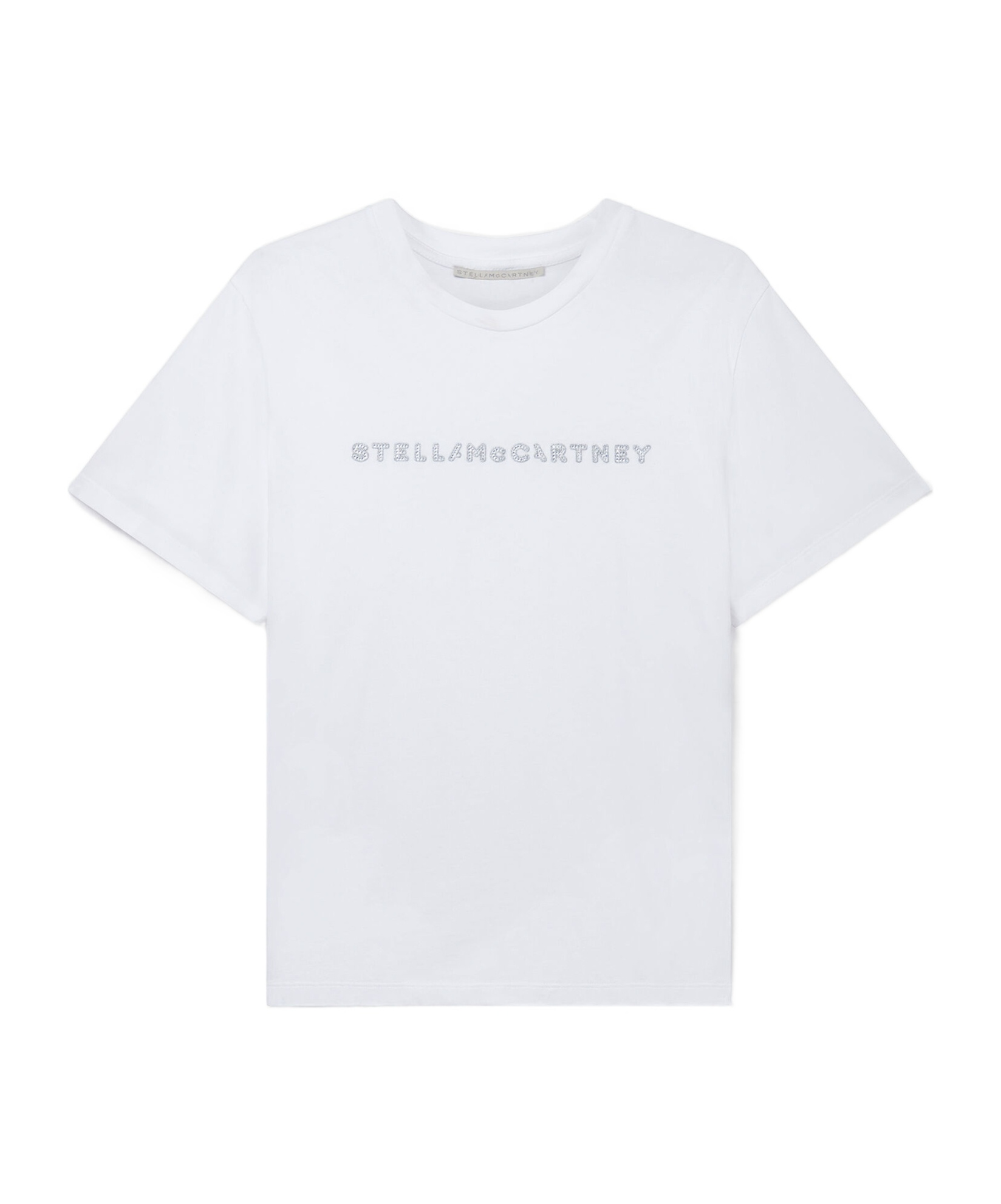 Stella Mccartney Stella Mc Cartney White Crew Neck T Shirt With Logo In White