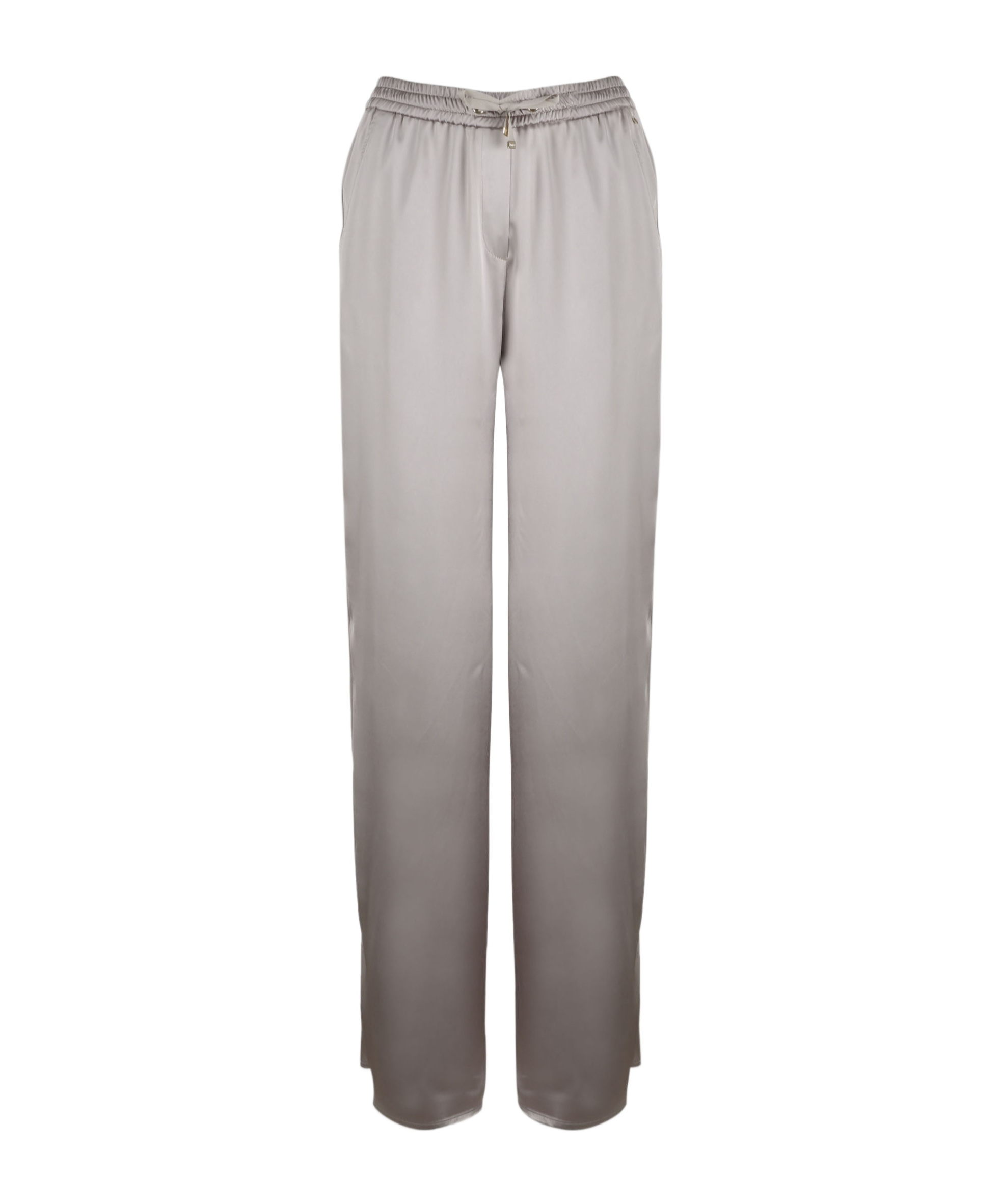 Herno Shiny High-waist Palazzo Pants In Gray