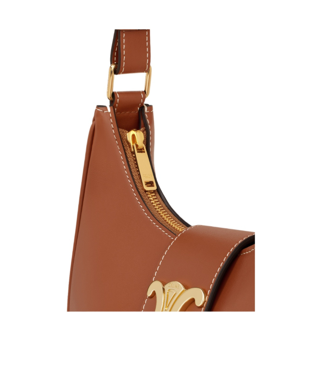 Celine Medium Ava Triomphe Shoulder Bag In Brown