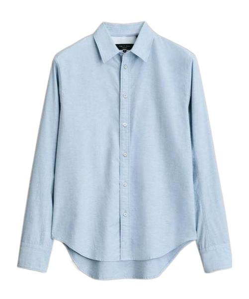 Rag & Bone Long-sleeved Shirt In Blue