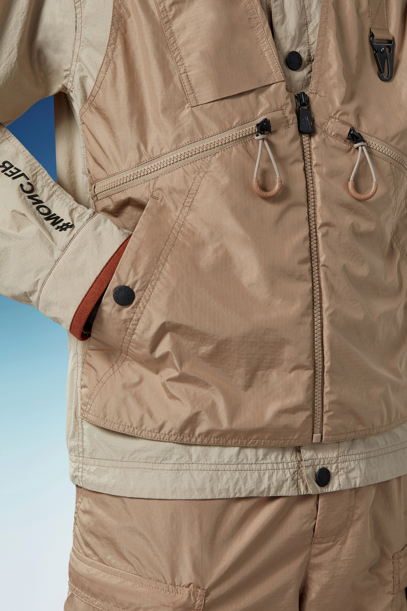 Moncler Two-piece Casual Jacket In Nude