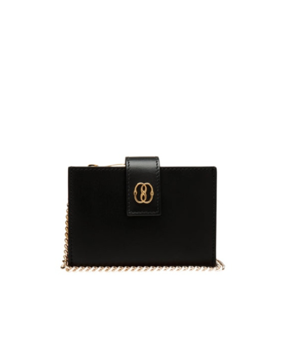 Shop Bally Chain Card Bag In Black