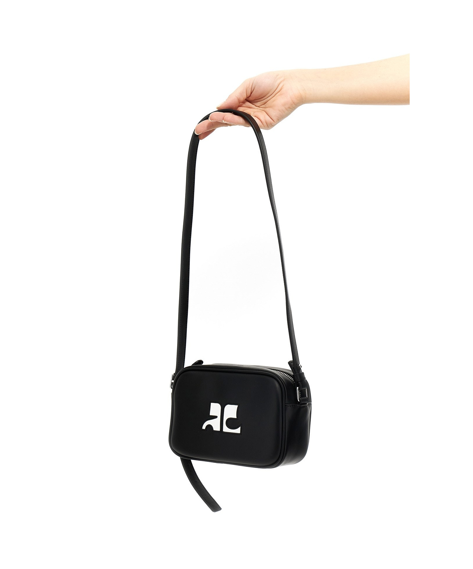 Courrèges Reedition Zipped Camera Bag In Black