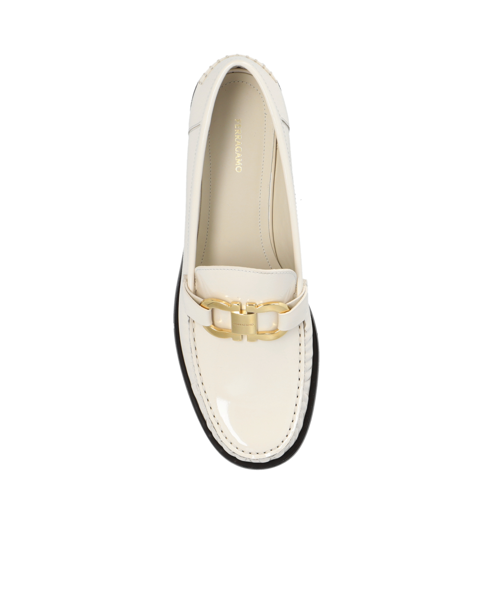 Ferragamo Slip-on Loafers In White