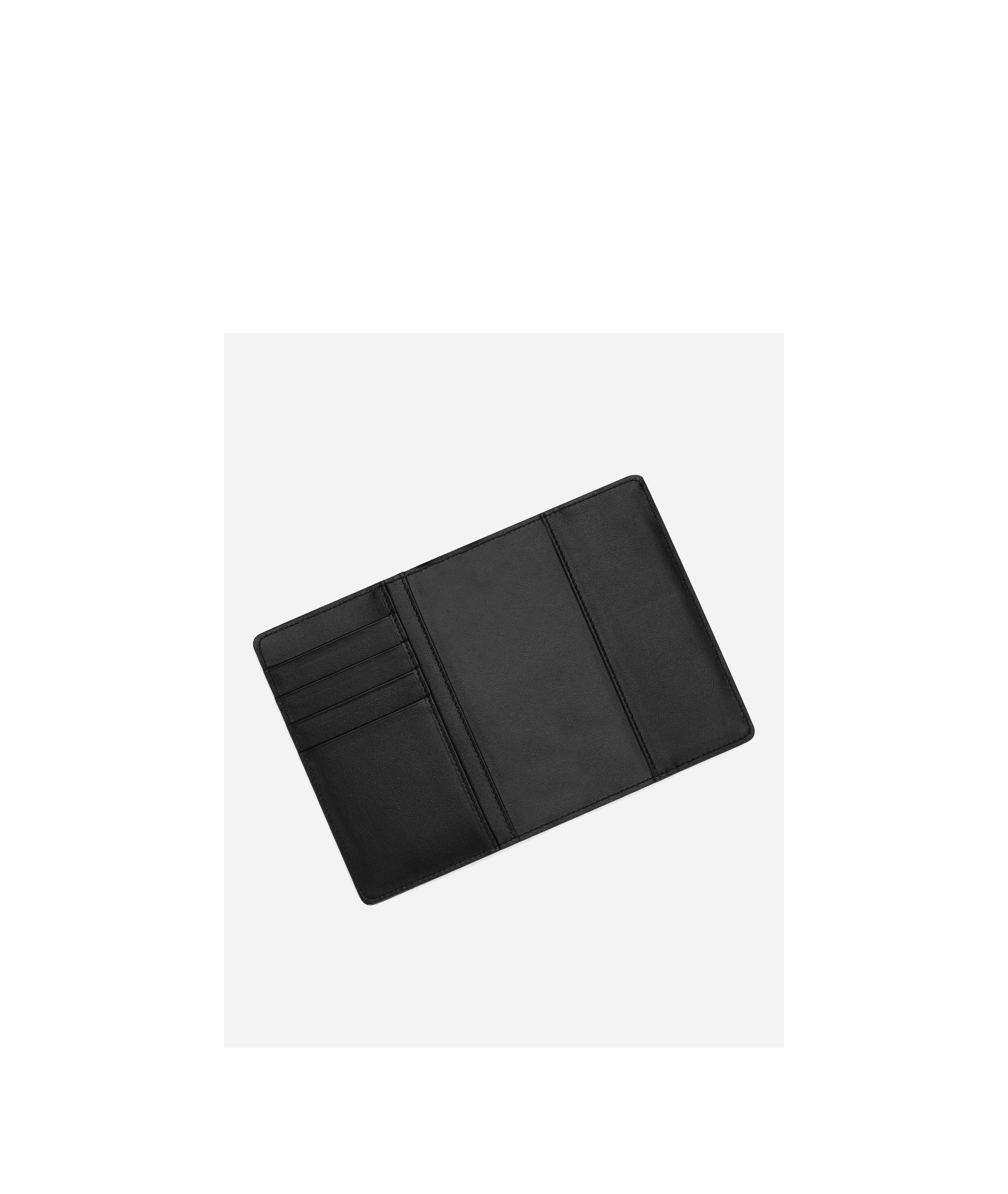 Dolce & Gabbana Coated Jacquard Bifold Card Holder In Black