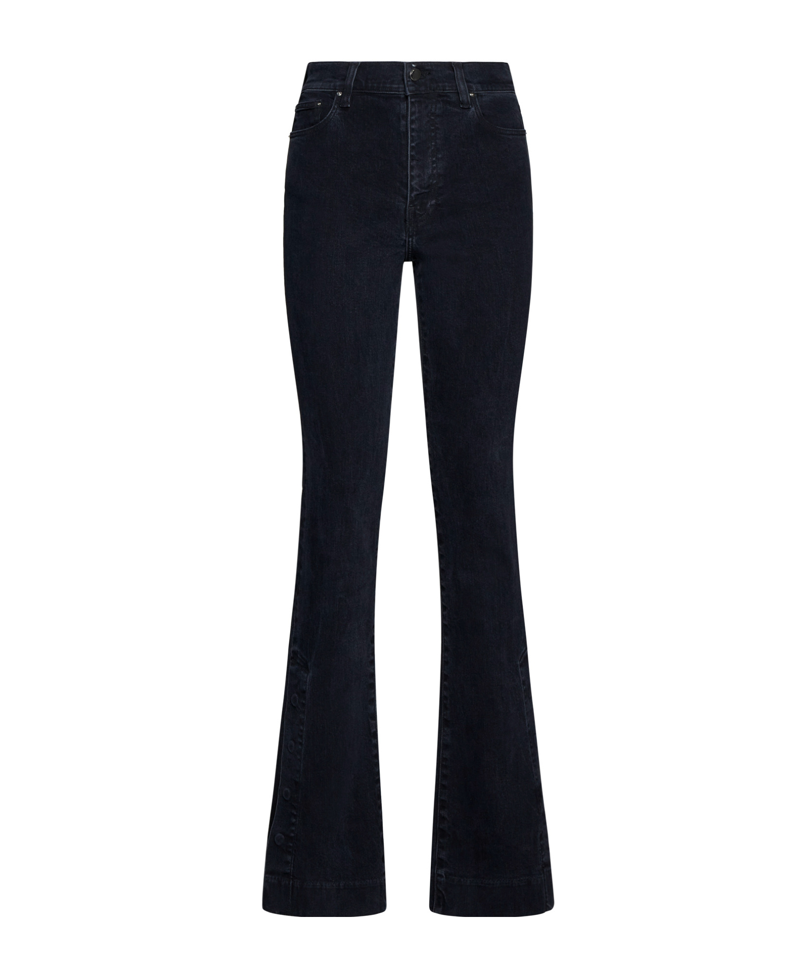 Amiri Stretch Cotton Denim Flared Jeans In Black