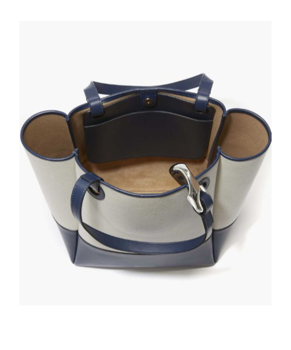 Jw Anderson Logo-stamp Leather Tote Bag In Black