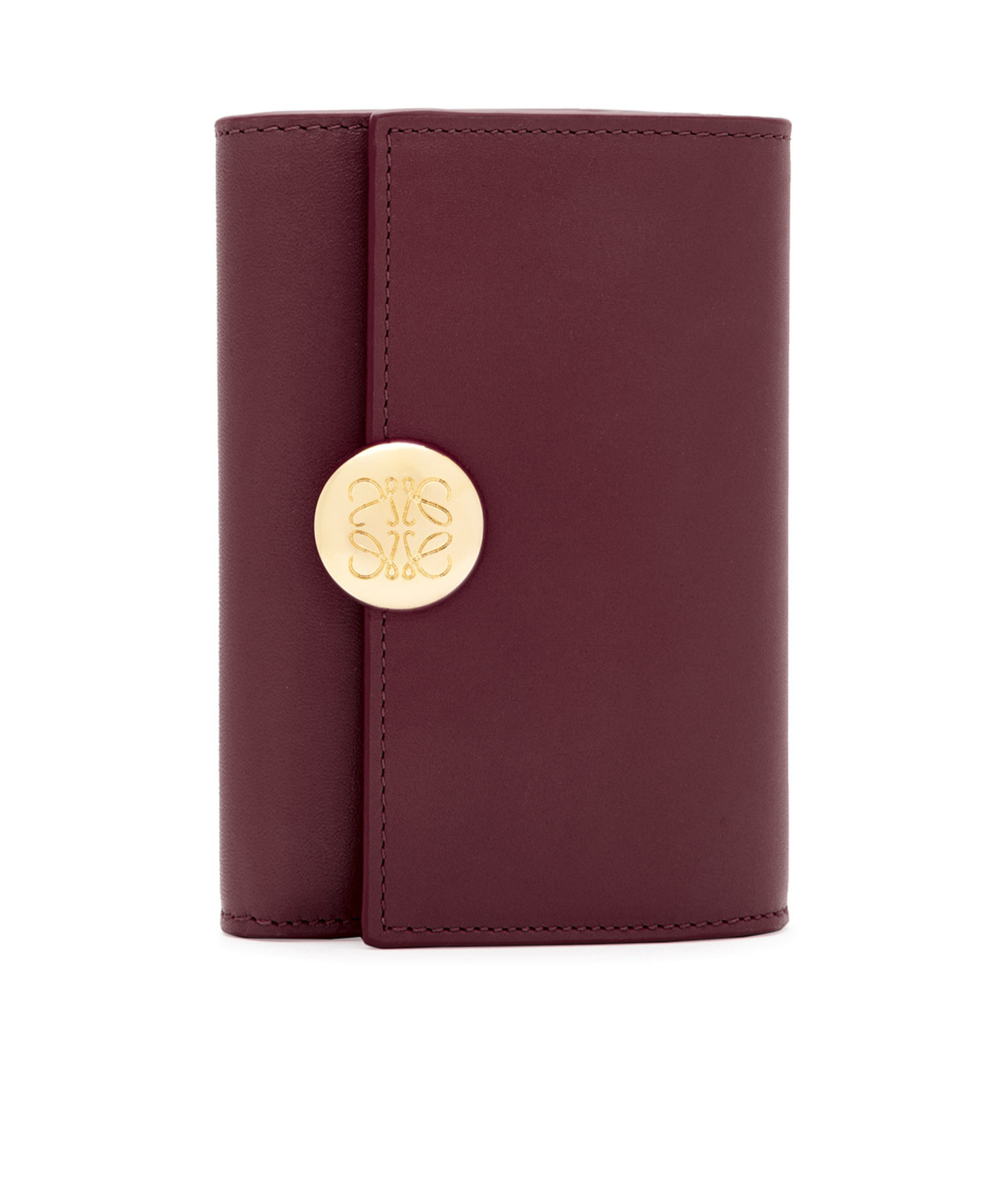 Loewe Pebble Small Vertical Wallet In Red