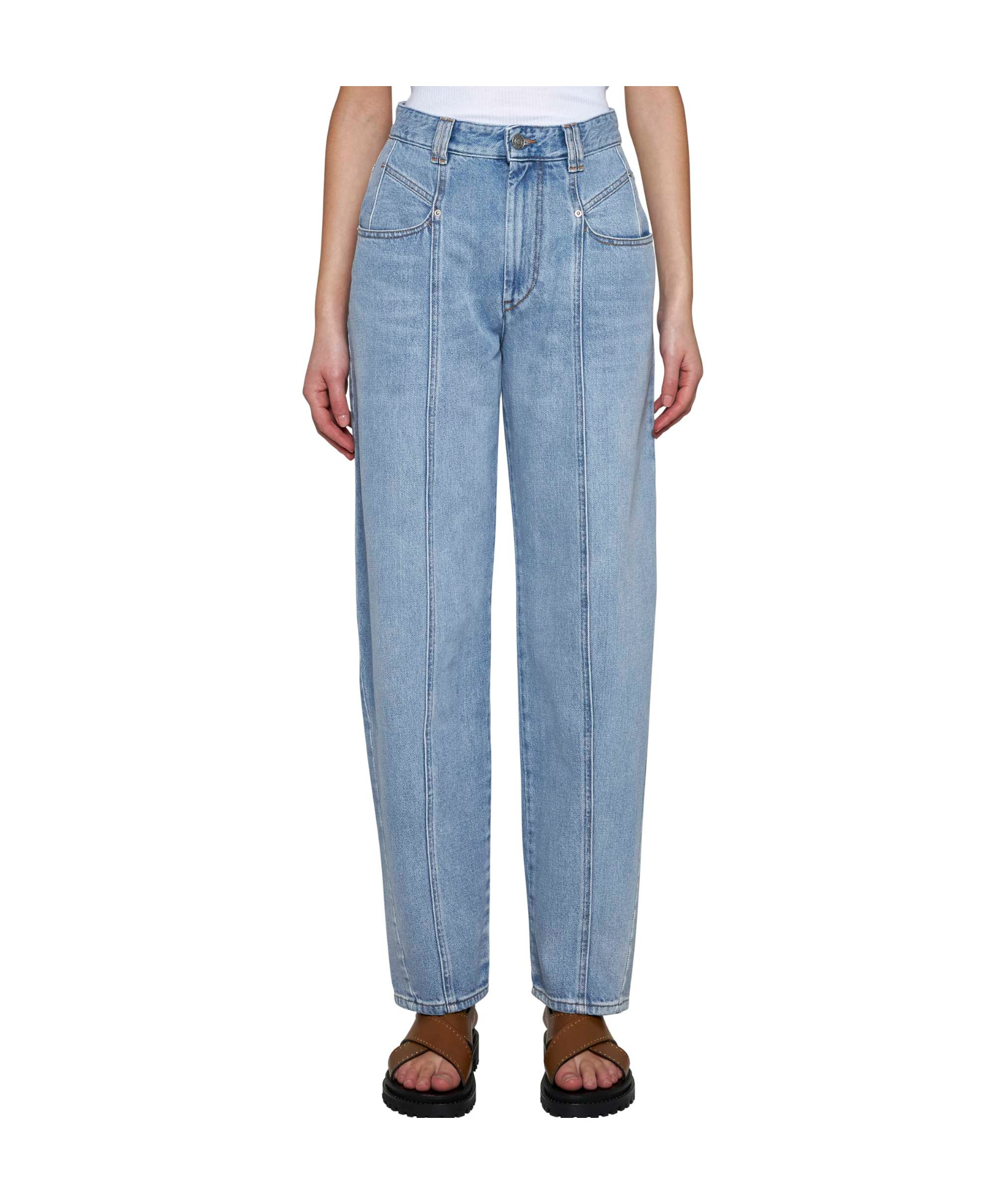 Shop Isabel Marant Vetan Pants In Blue