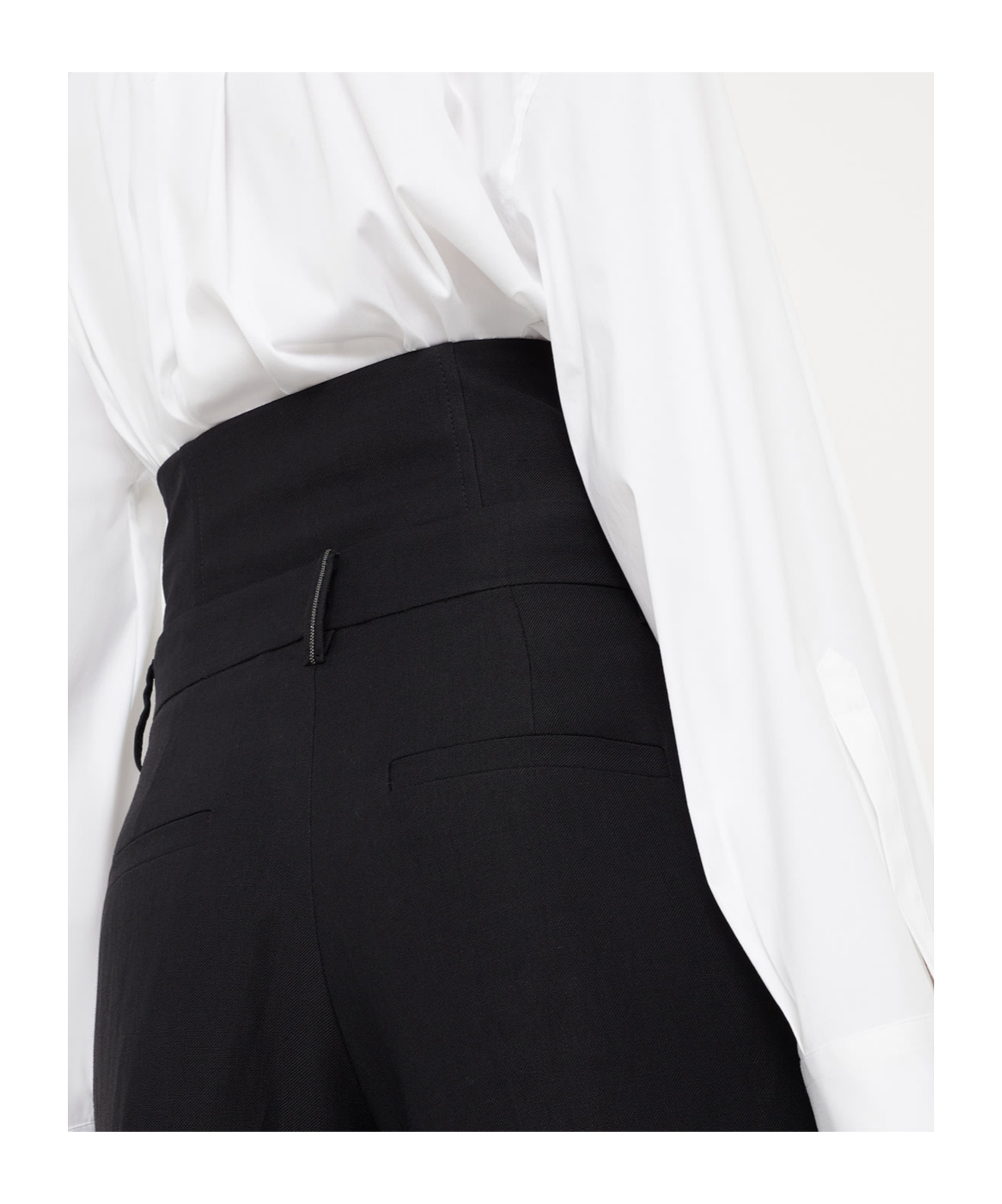 Brunello Cucinelli High-waisted Tailored Trousers In Black