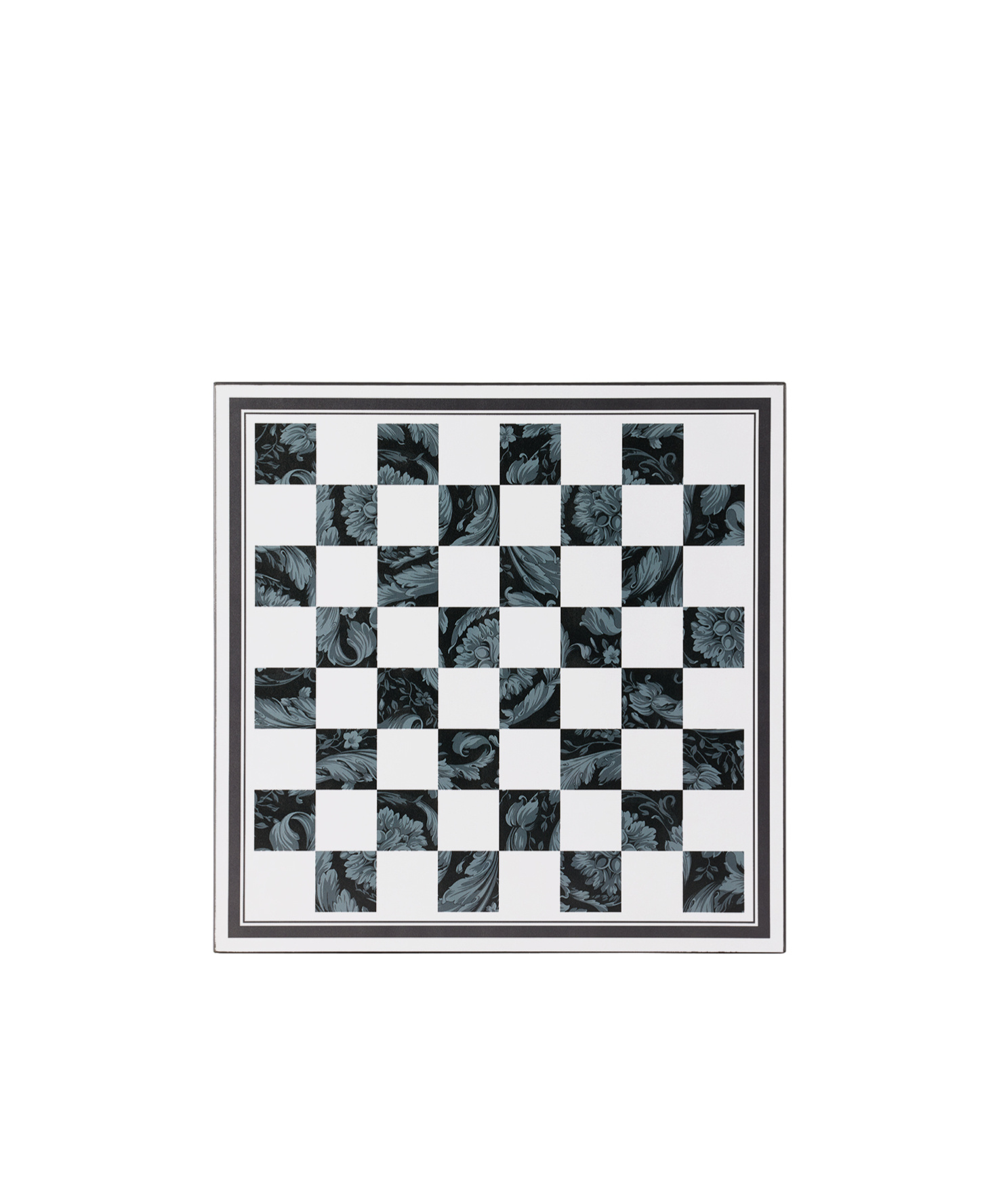 Versace Barocco-print Wood Chess Set (41cm X 41cm) In White