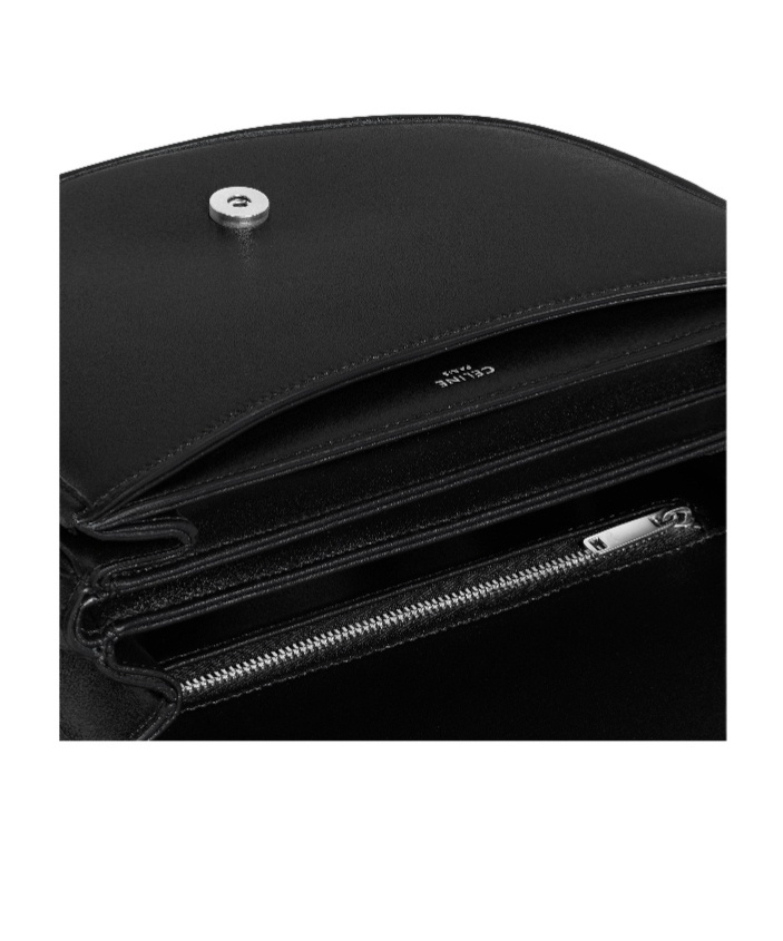 Celine Besace Triomphe Medium Cross-body Bag In Black