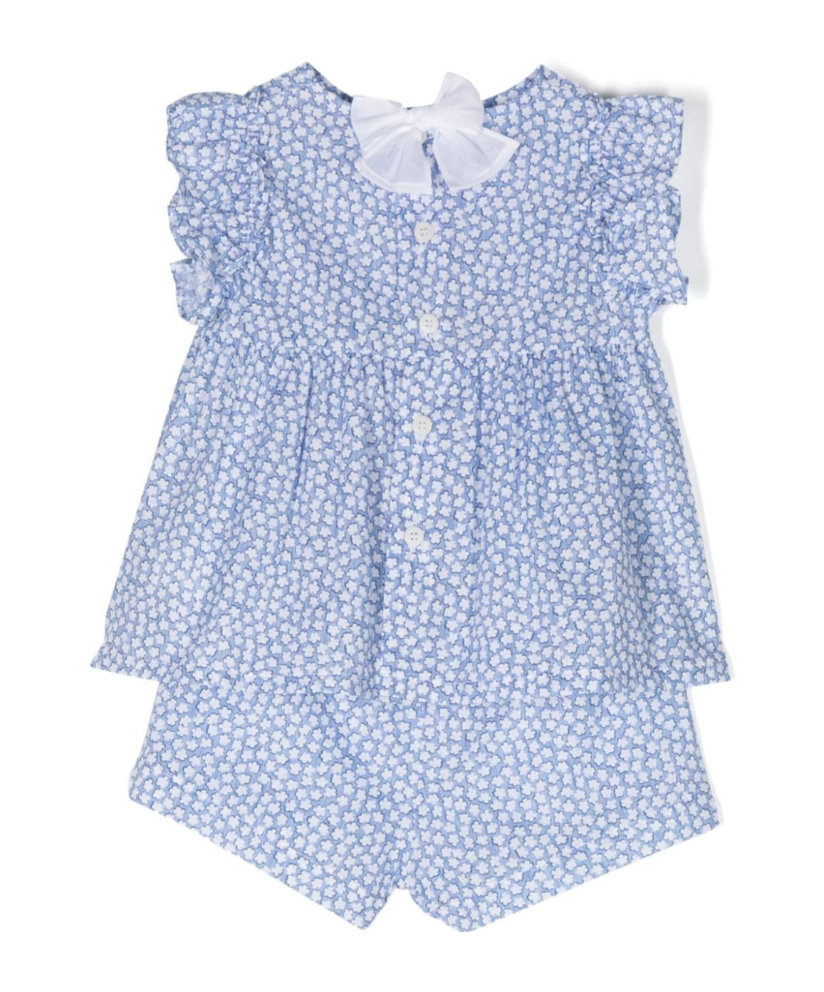 Il Gufo Cobalt-coloured Cotton Suit In Blue