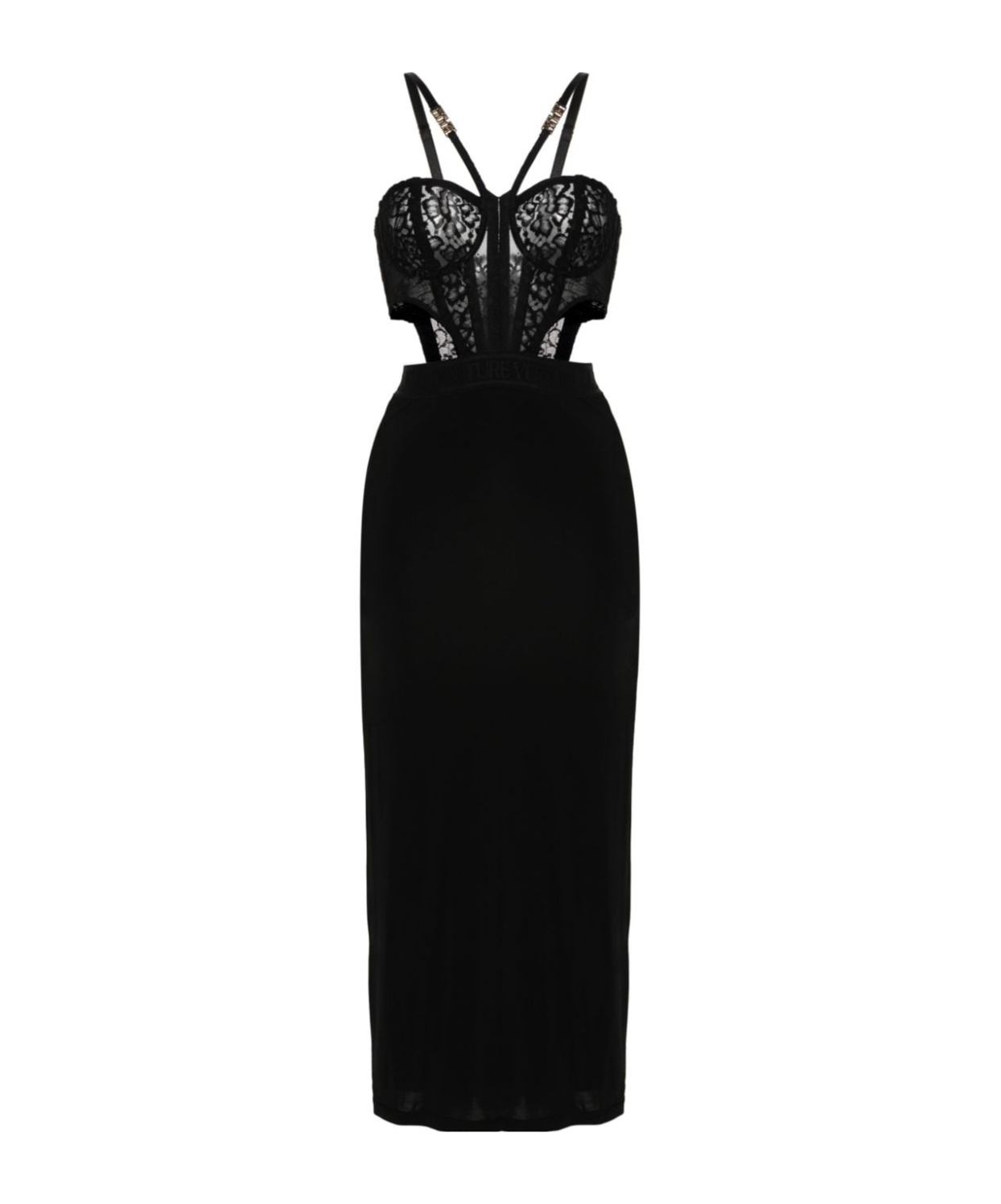 Versace Jeans Panelled-design Dress In Black