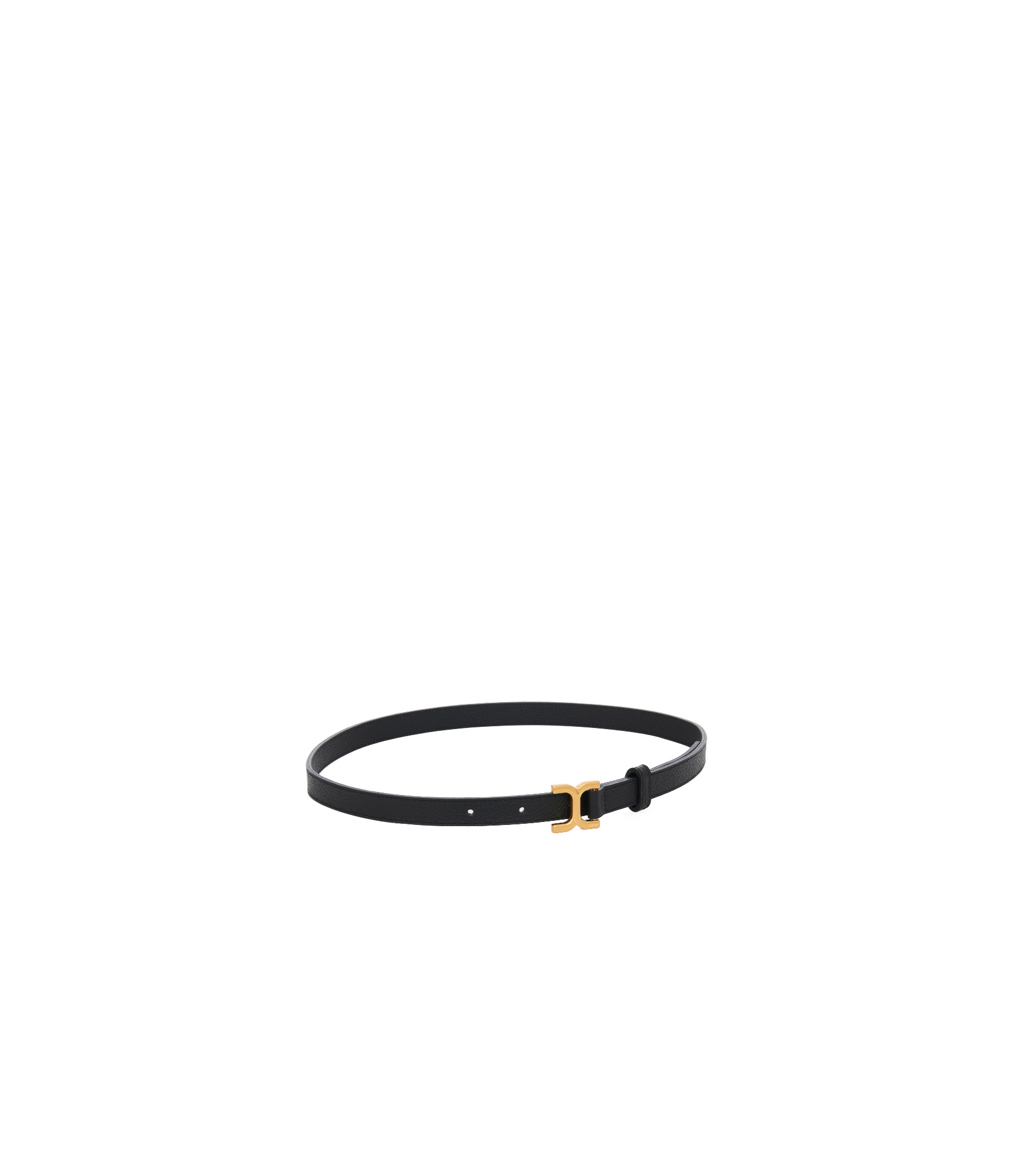 Chloé Marcie Leather Belt In Black