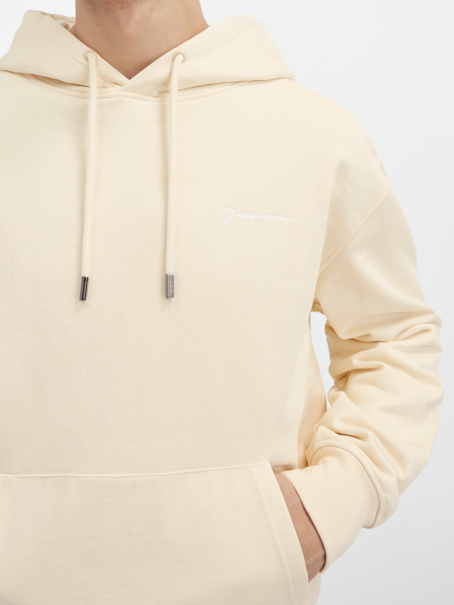 Jacquemus Brode Cotton Hoodie In Nude