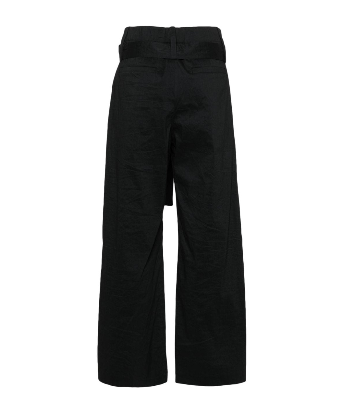 Shop Issey Miyake Shaped Membrane Wide-leg Trousers In Black