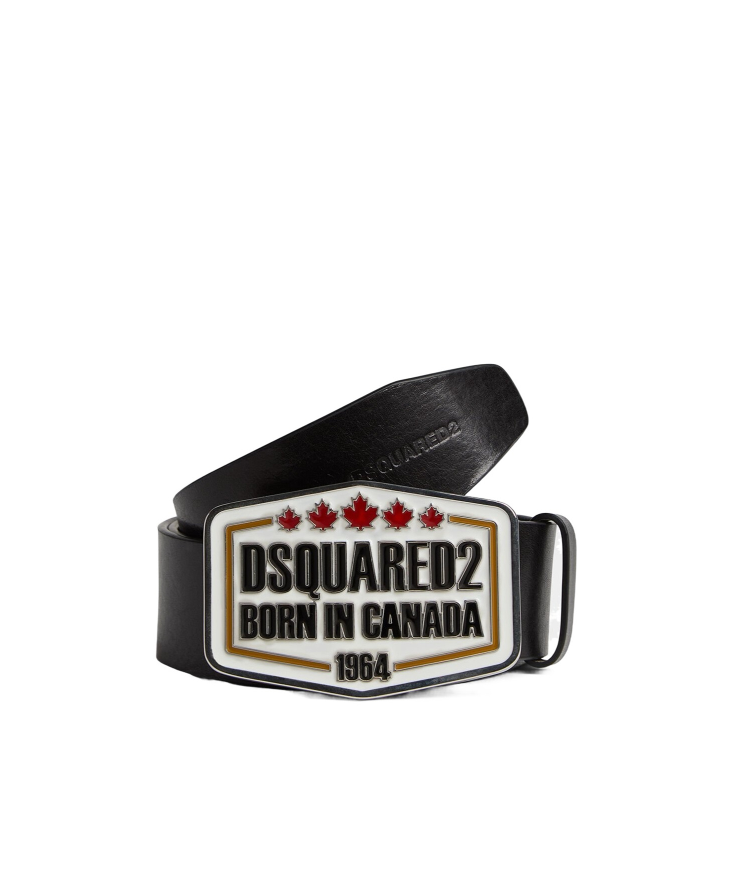 Dsquared2 Logo-buckle Leather Belt In Black