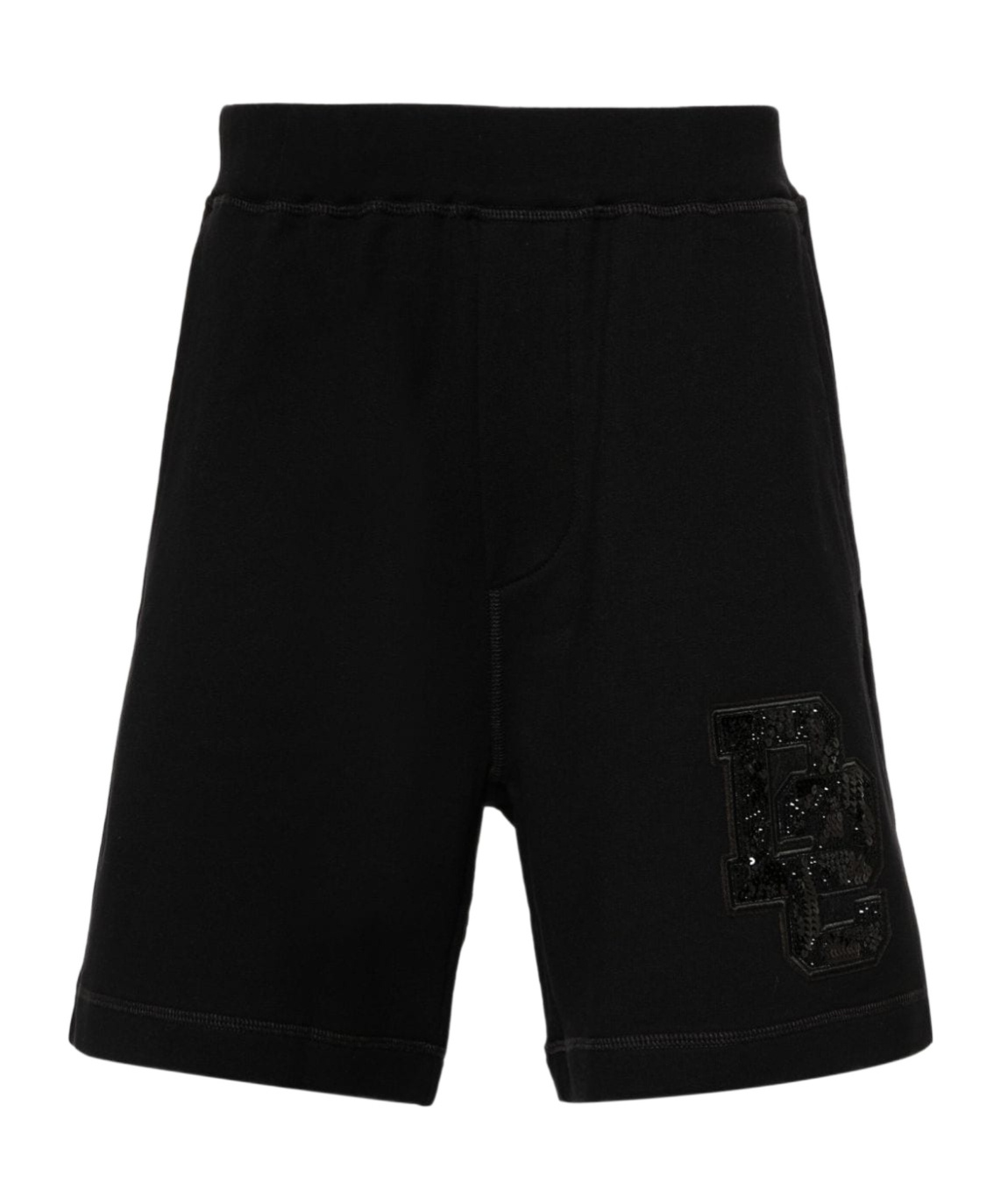 Dsquared2 Sequin Appliqué Track Shorts For Men In Black