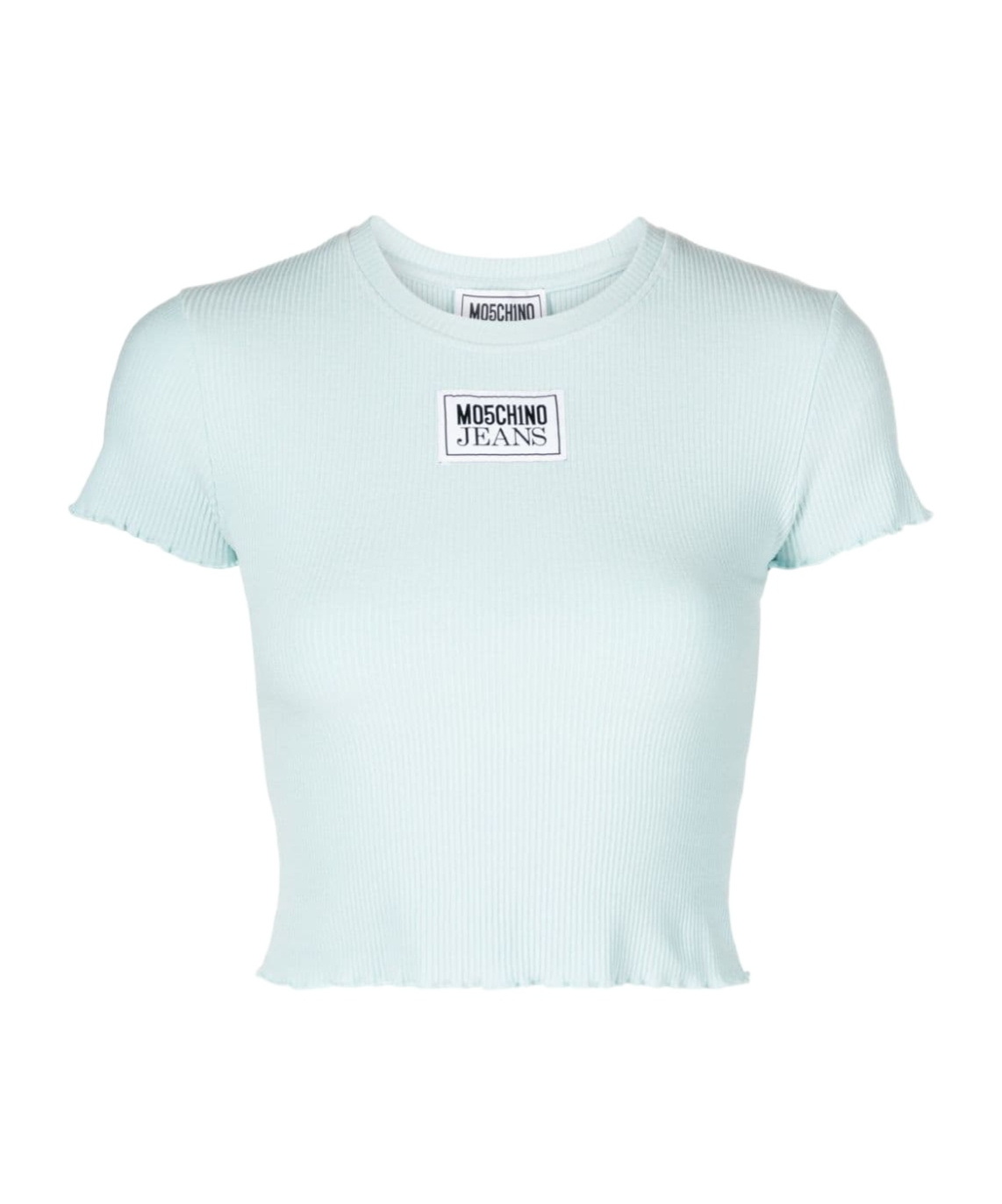 Moschino Jeans Lettuce Hem Cropped T-shirt