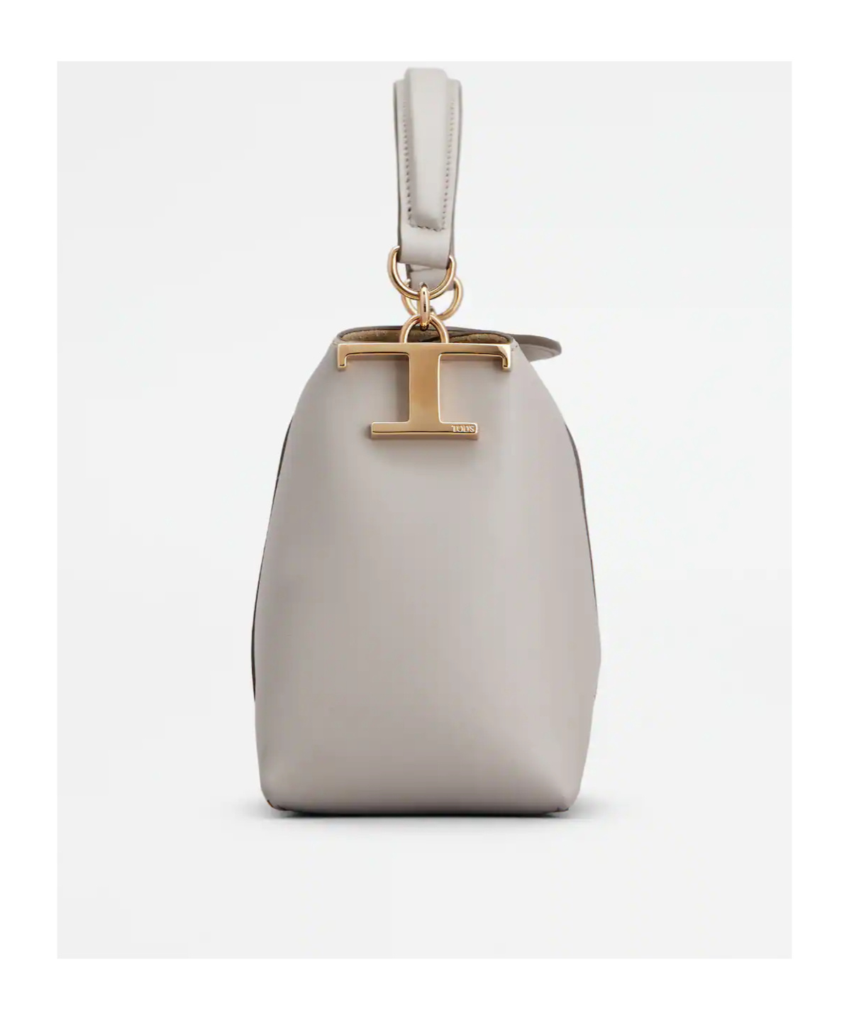 Tod's Super Small T Case Mailman Shoulder Bag In Gray