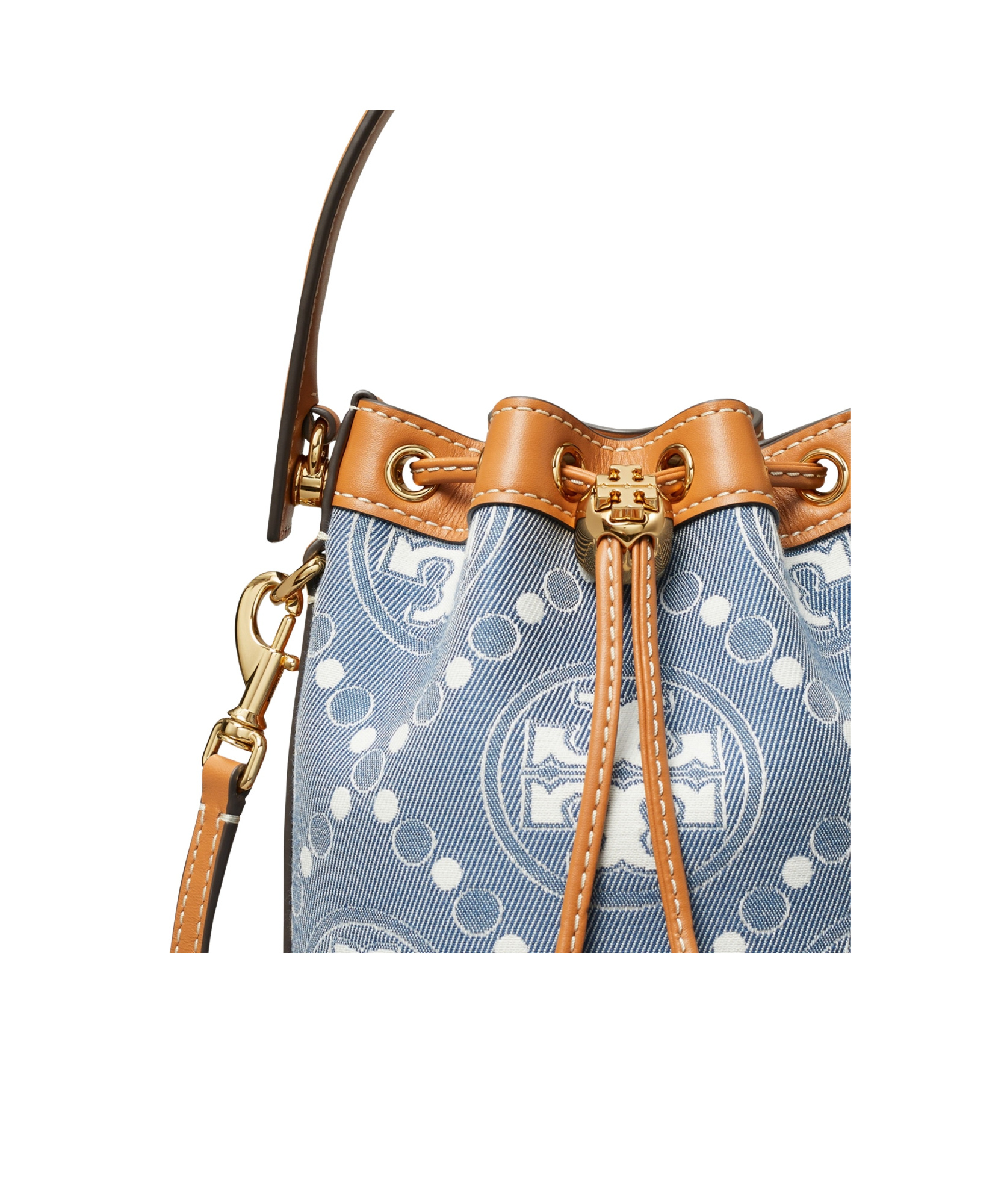 TORY BURCH T MONOGRAM DENIM MINI BAG