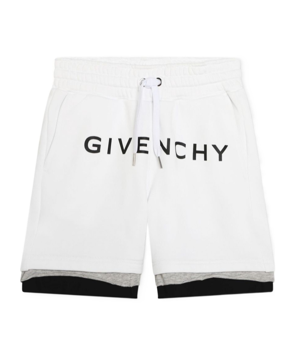 GIVENCHY LOGO-PRINT TRACK SHORTS