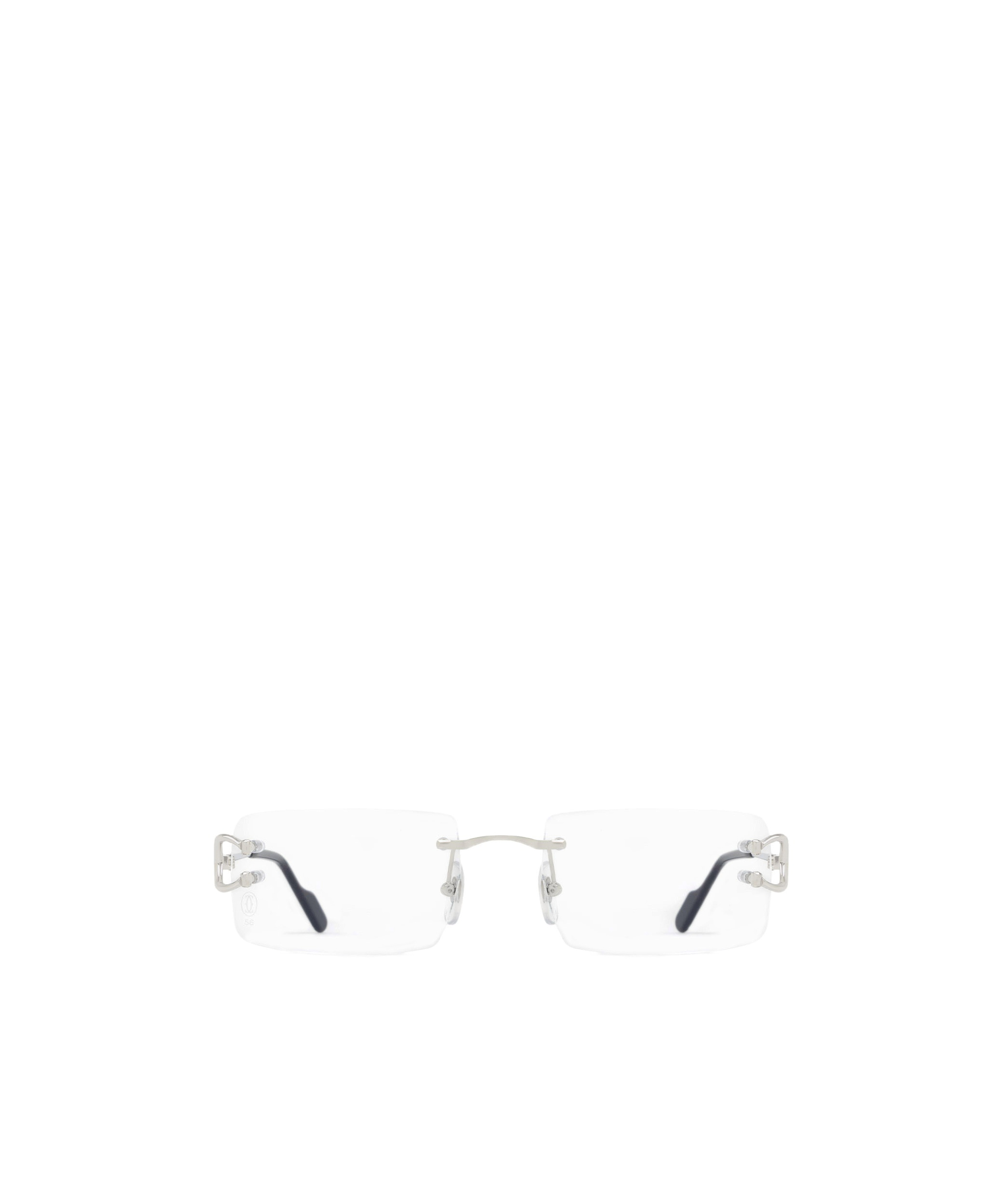 Cartier Rectangle Frame Glasses In White