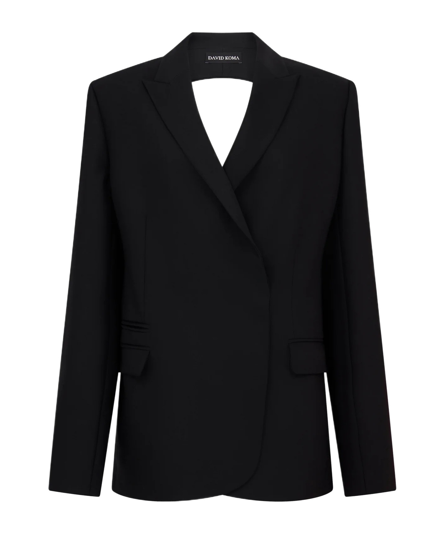 Shop David Koma Cut-out Detail Tailored Blazer In Black