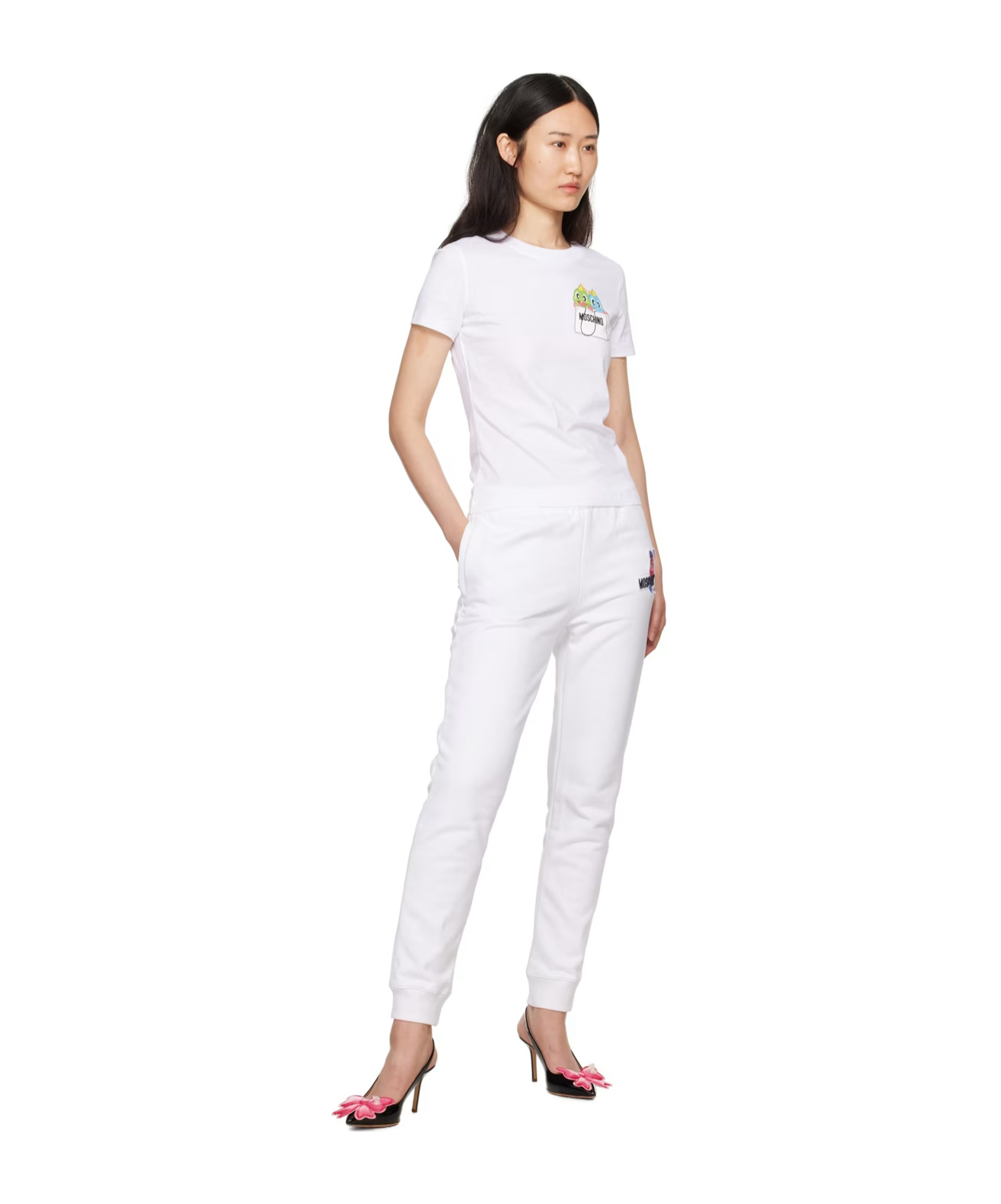 Moschino Puzzle Bobble Short Sleeved T-shirt In White